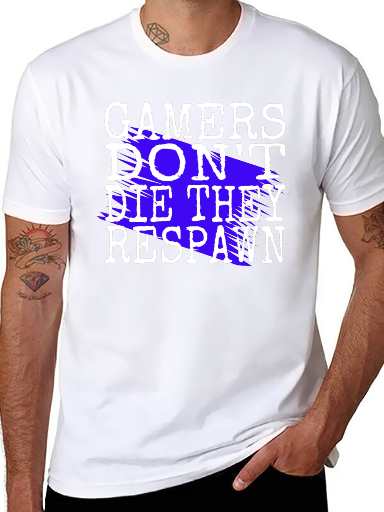 Gamers Dont Die They Respawn Black T-Shirt