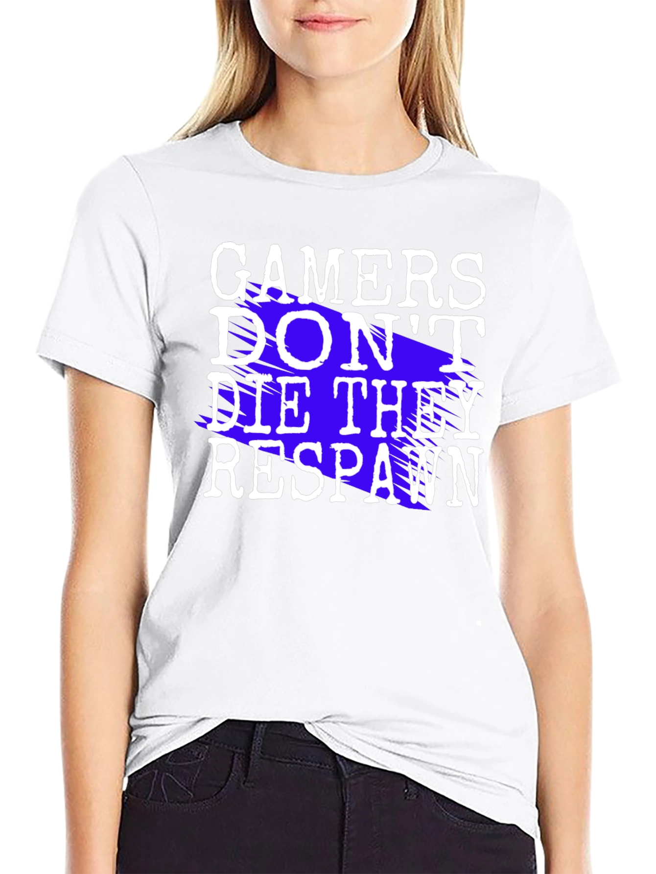 Gamers Dont Die They Respawn Black T-Shirt