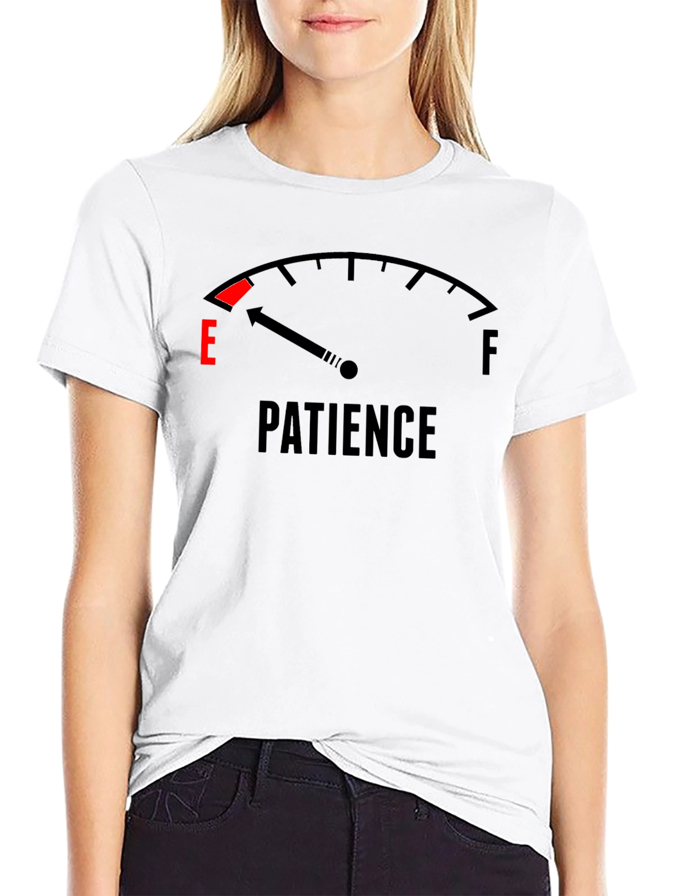 Low Patience Black T-Shirt - Funny Graphic Tee