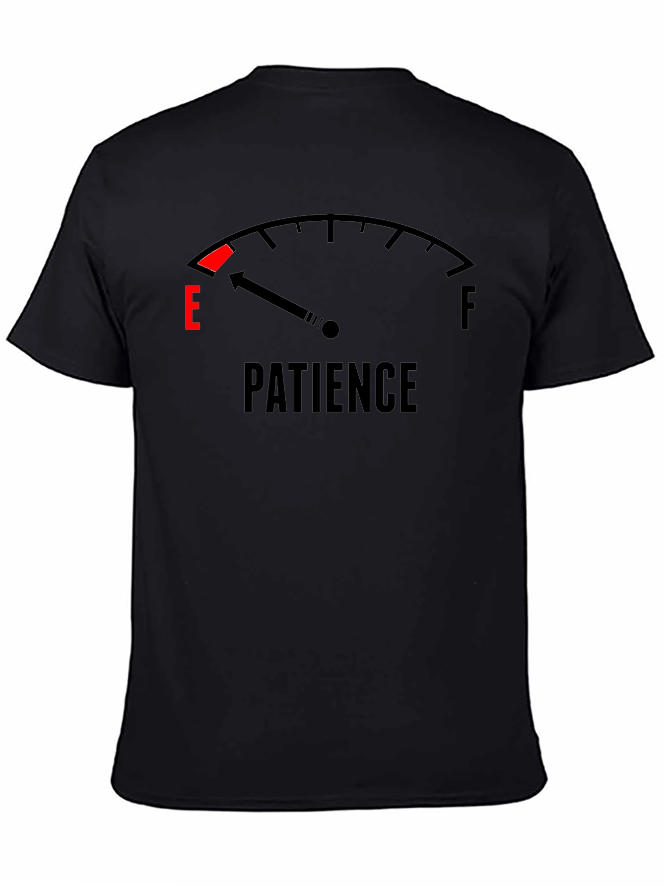 Low Patience Black T-Shirt - Funny Graphic Tee