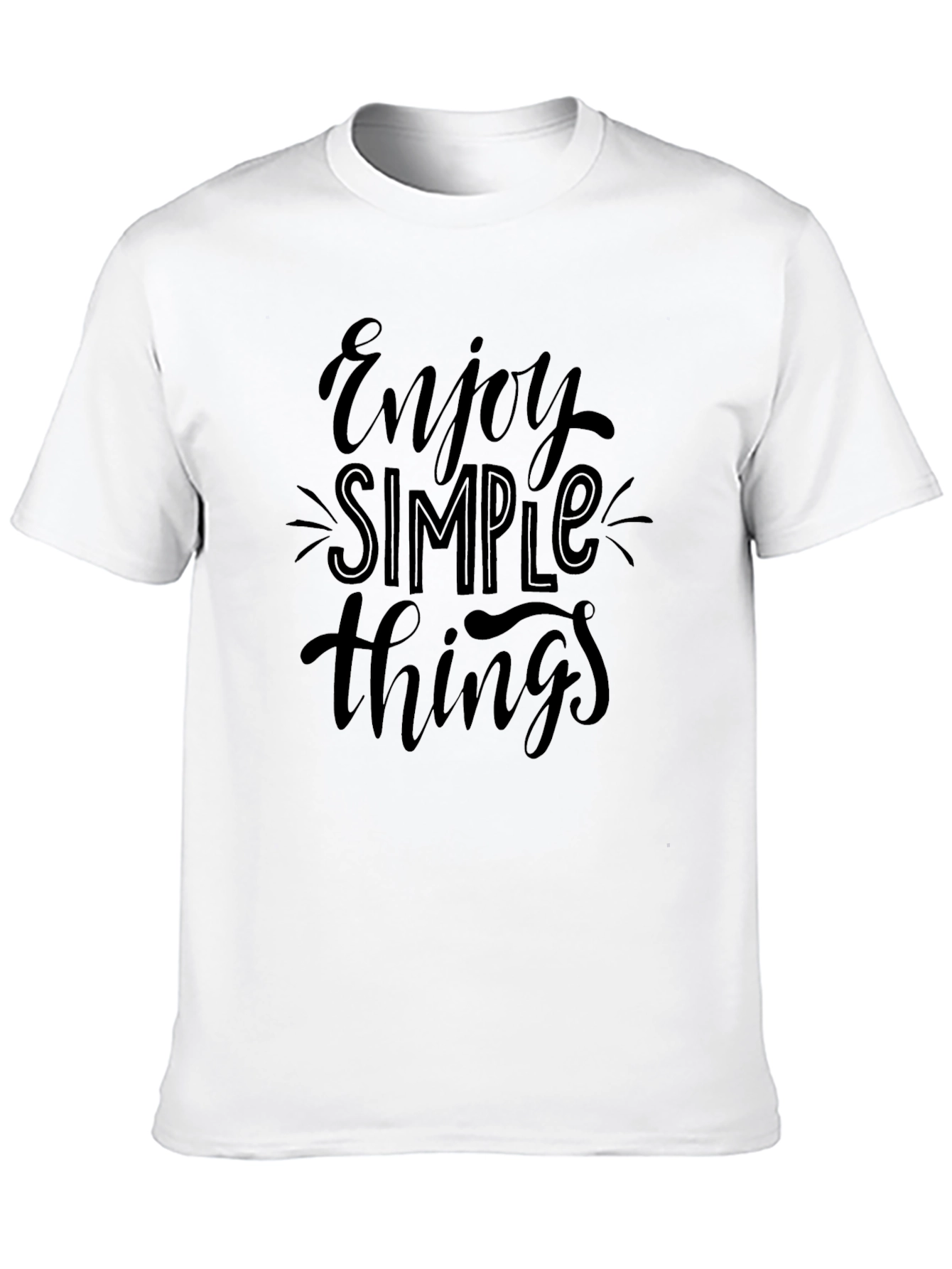 Enjoy Simple Things Black Graphic Tee