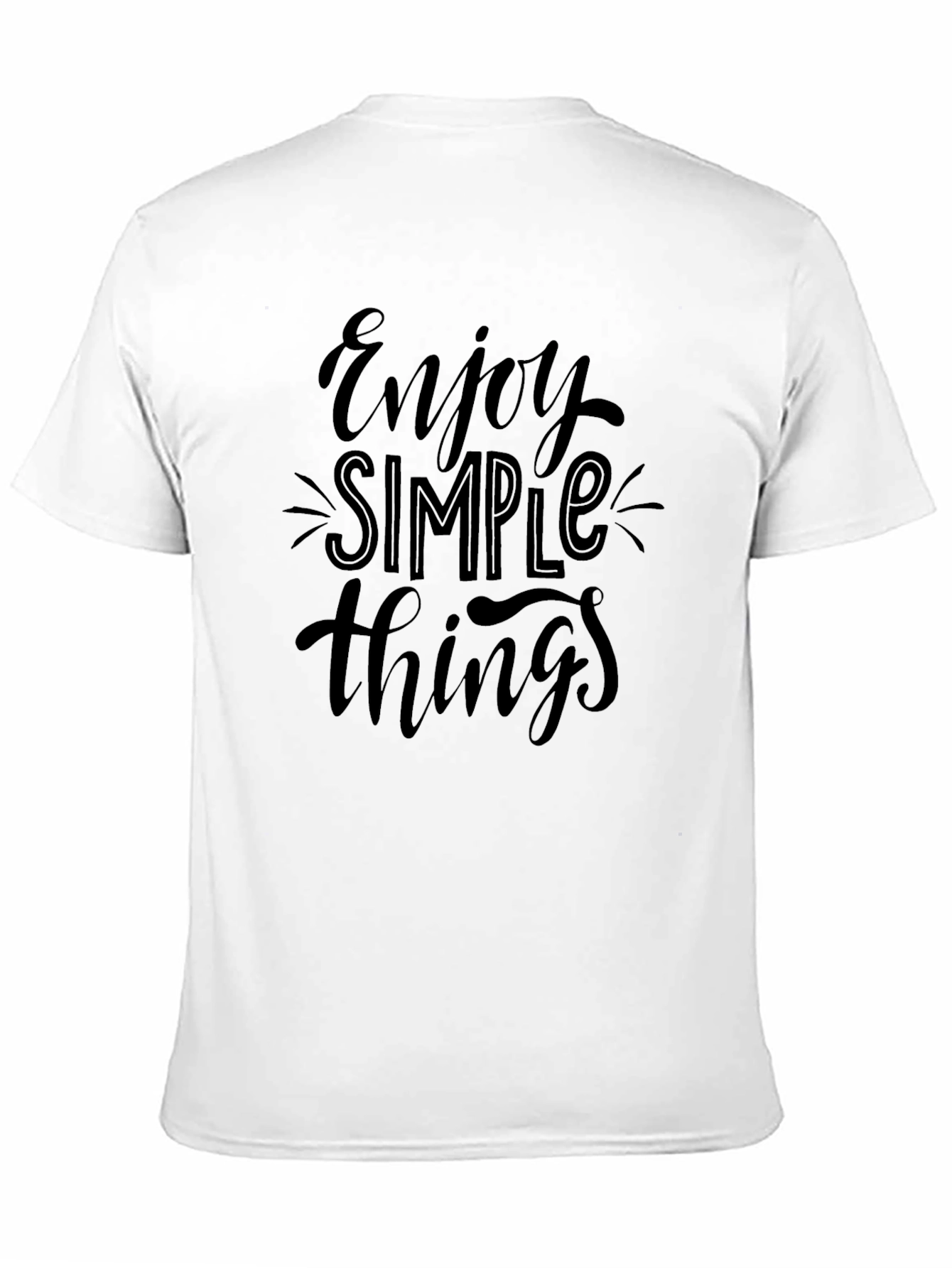 Enjoy Simple Things Black Graphic Tee