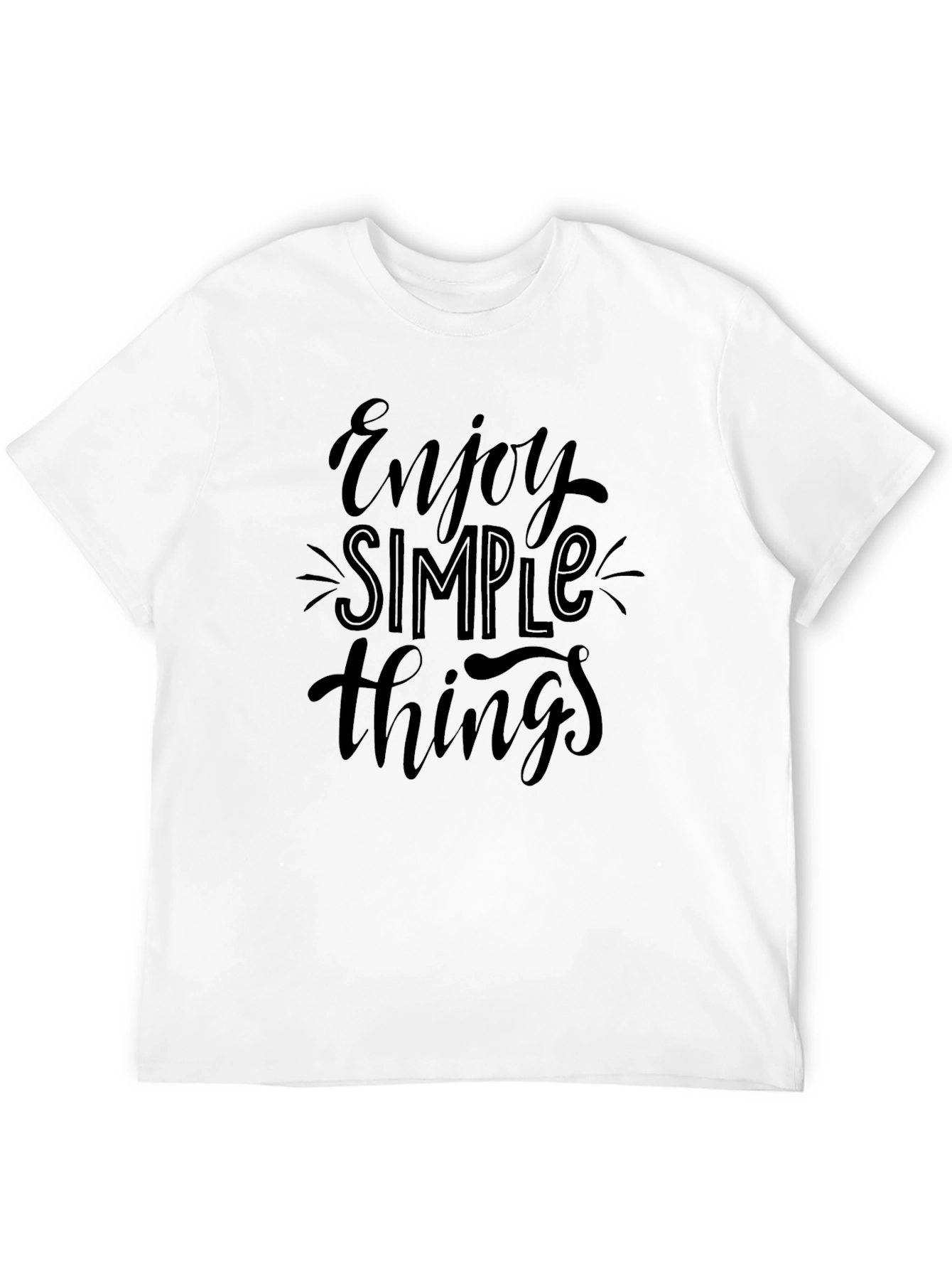 Enjoy Simple Things Black Graphic Tee