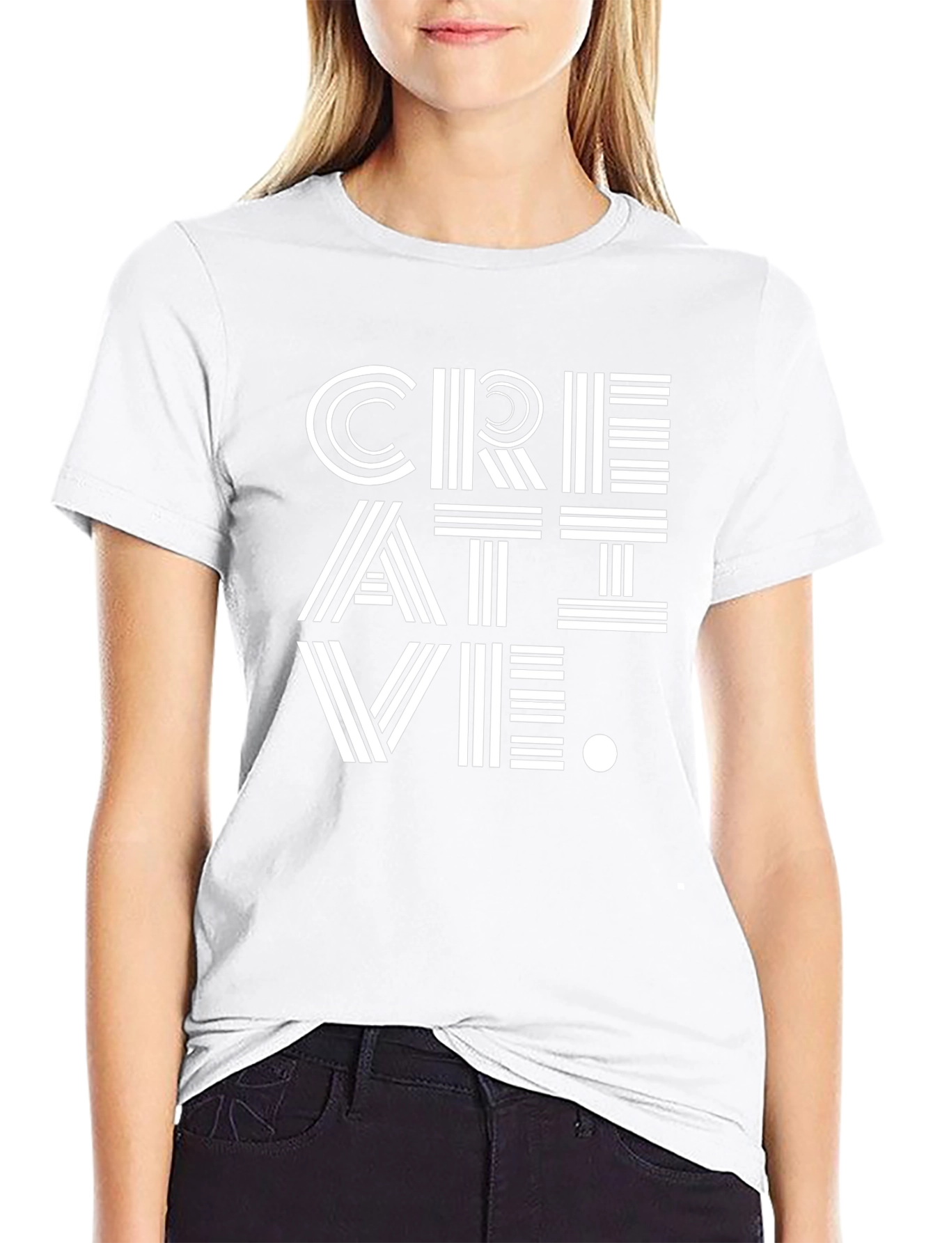 Creative Graphic Tee - Modern Black T-Shirt