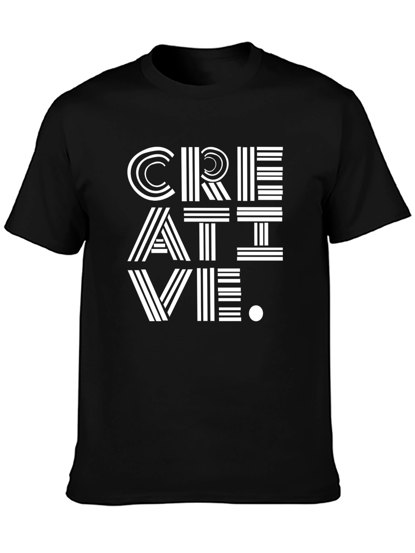 Creative Graphic Tee - Modern Black T-Shirt