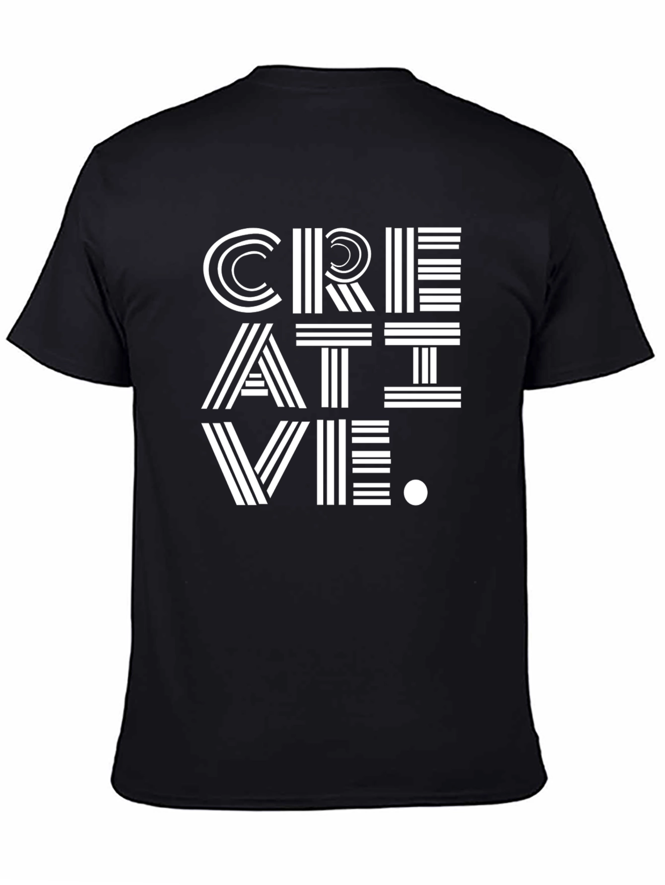 Creative Graphic Tee - Modern Black T-Shirt
