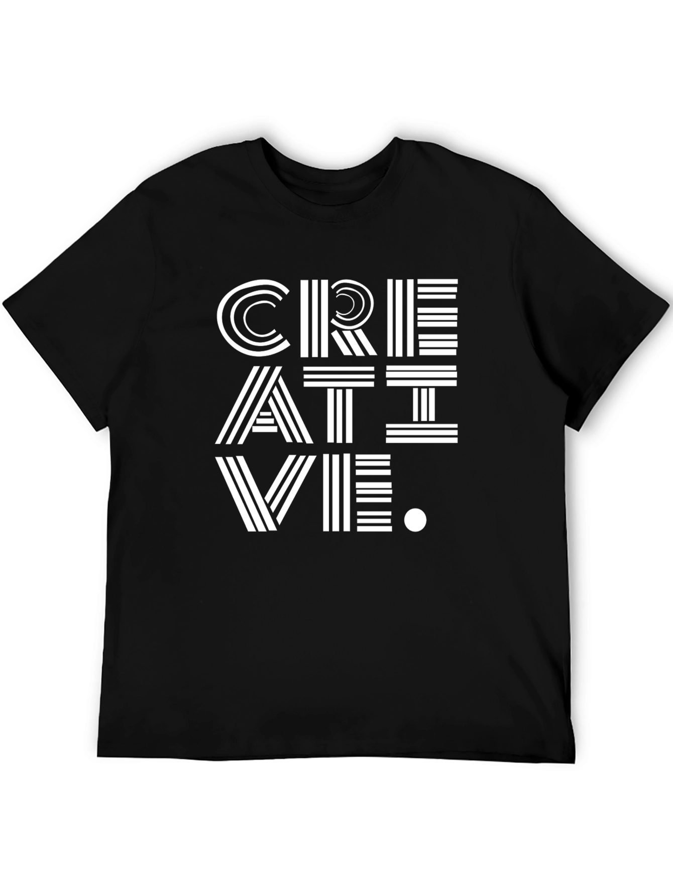 Creative Graphic Tee - Modern Black T-Shirt
