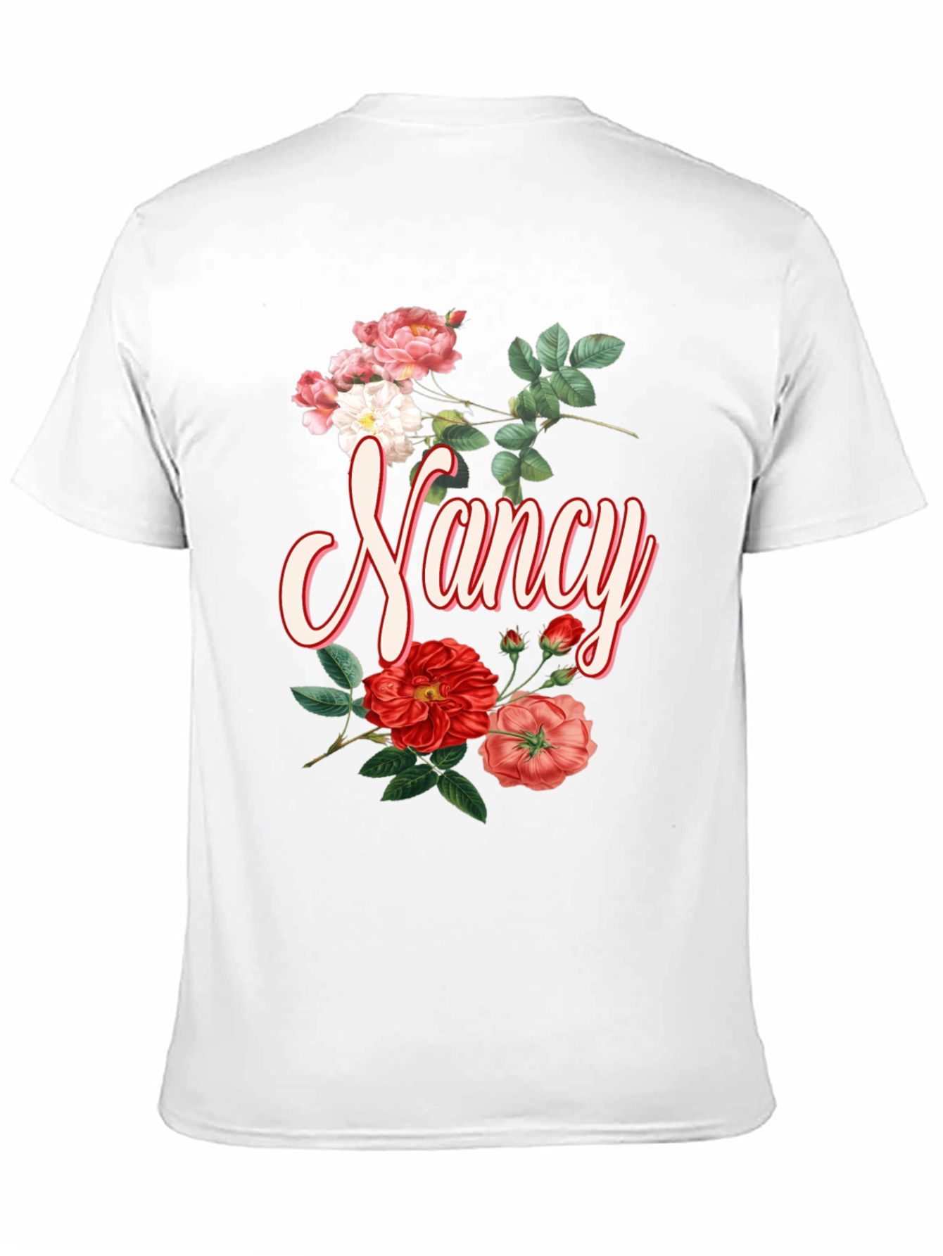Floral Nancy T-Shirt - Personalized Custom Name Tee