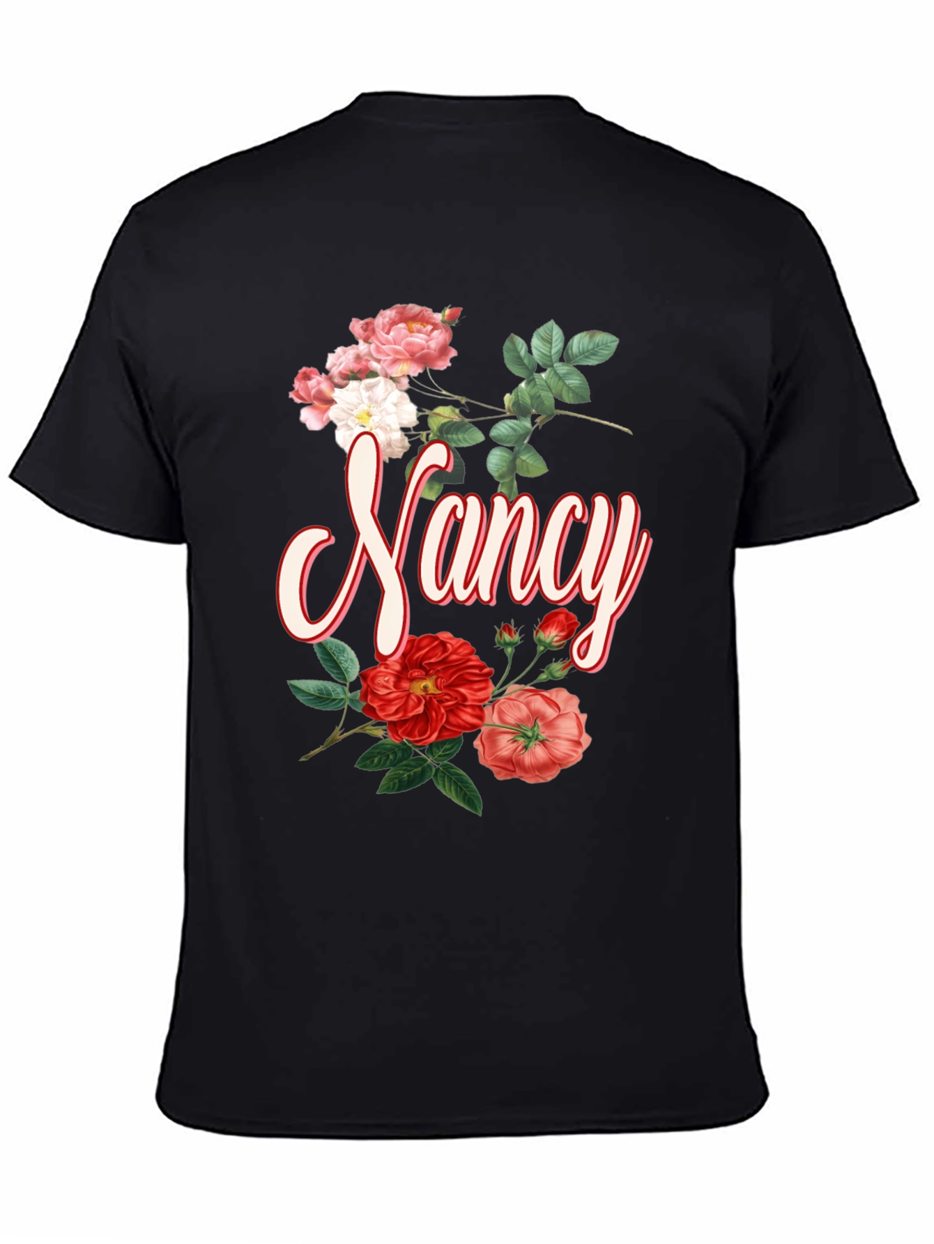Floral Nancy T-Shirt - Personalized Custom Name Tee
