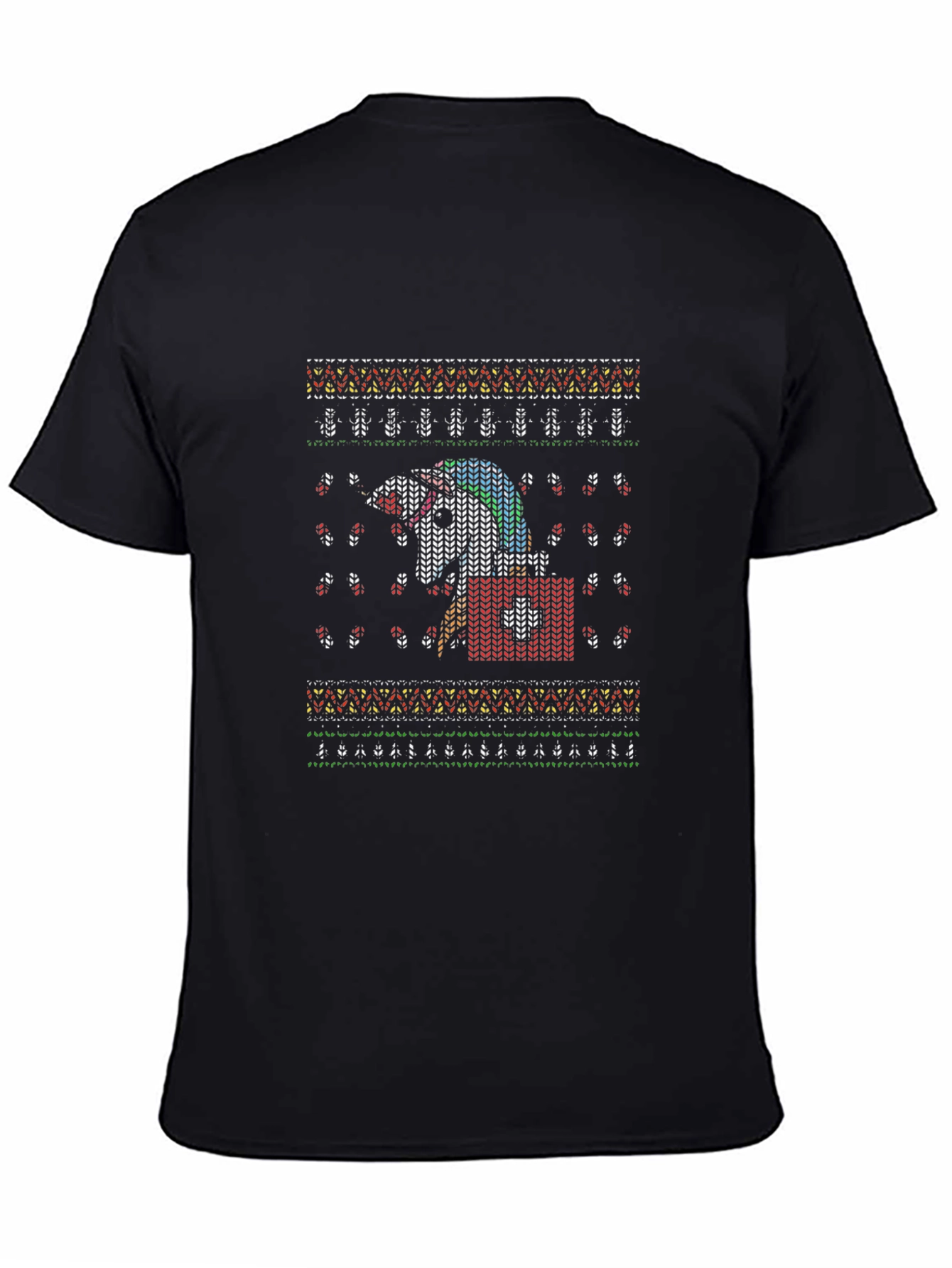 Unicorn Christmas Ugly Sweater Knit T-Shirt
