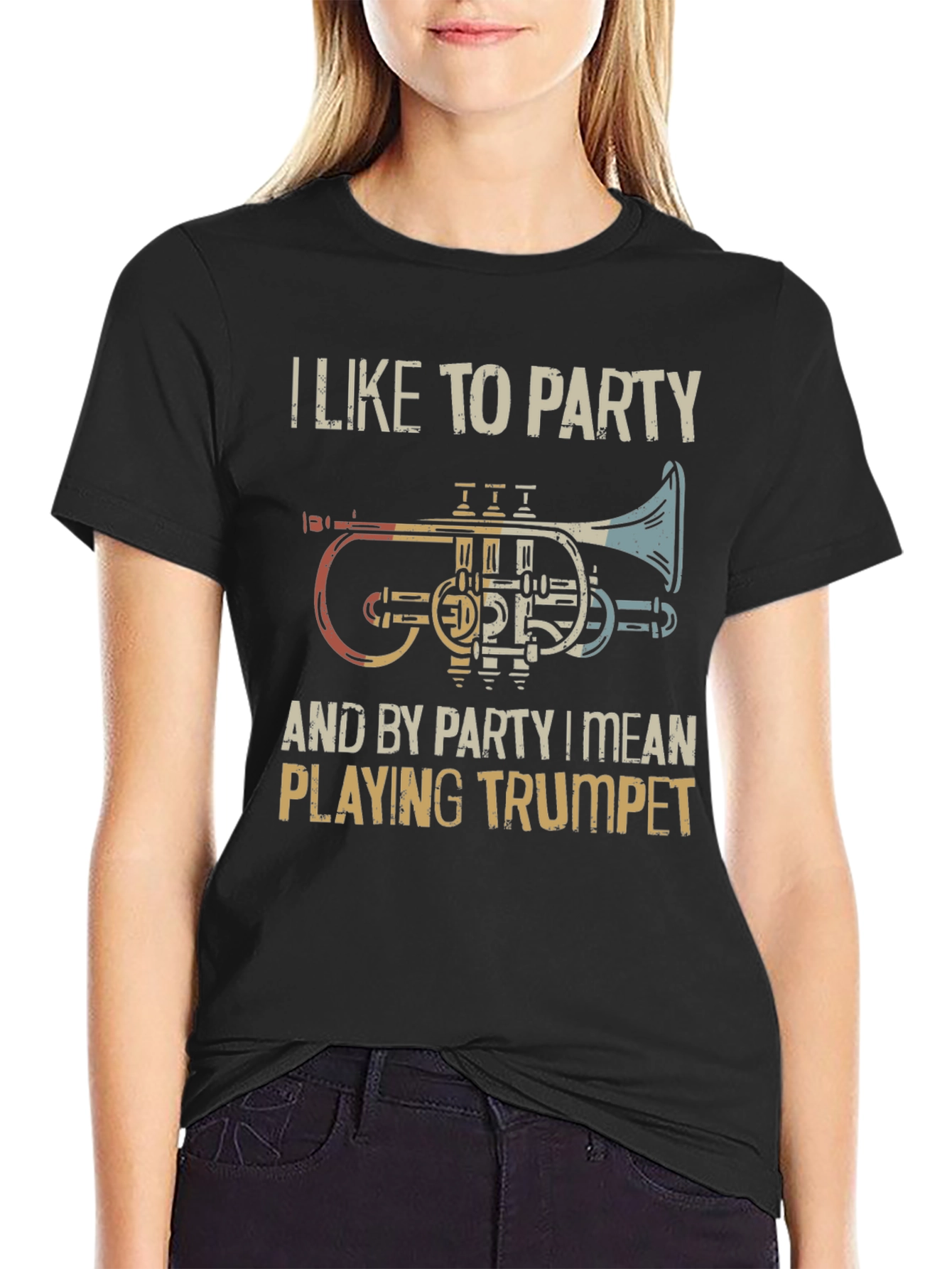 I Like To Party Trumpet Graphic Tee