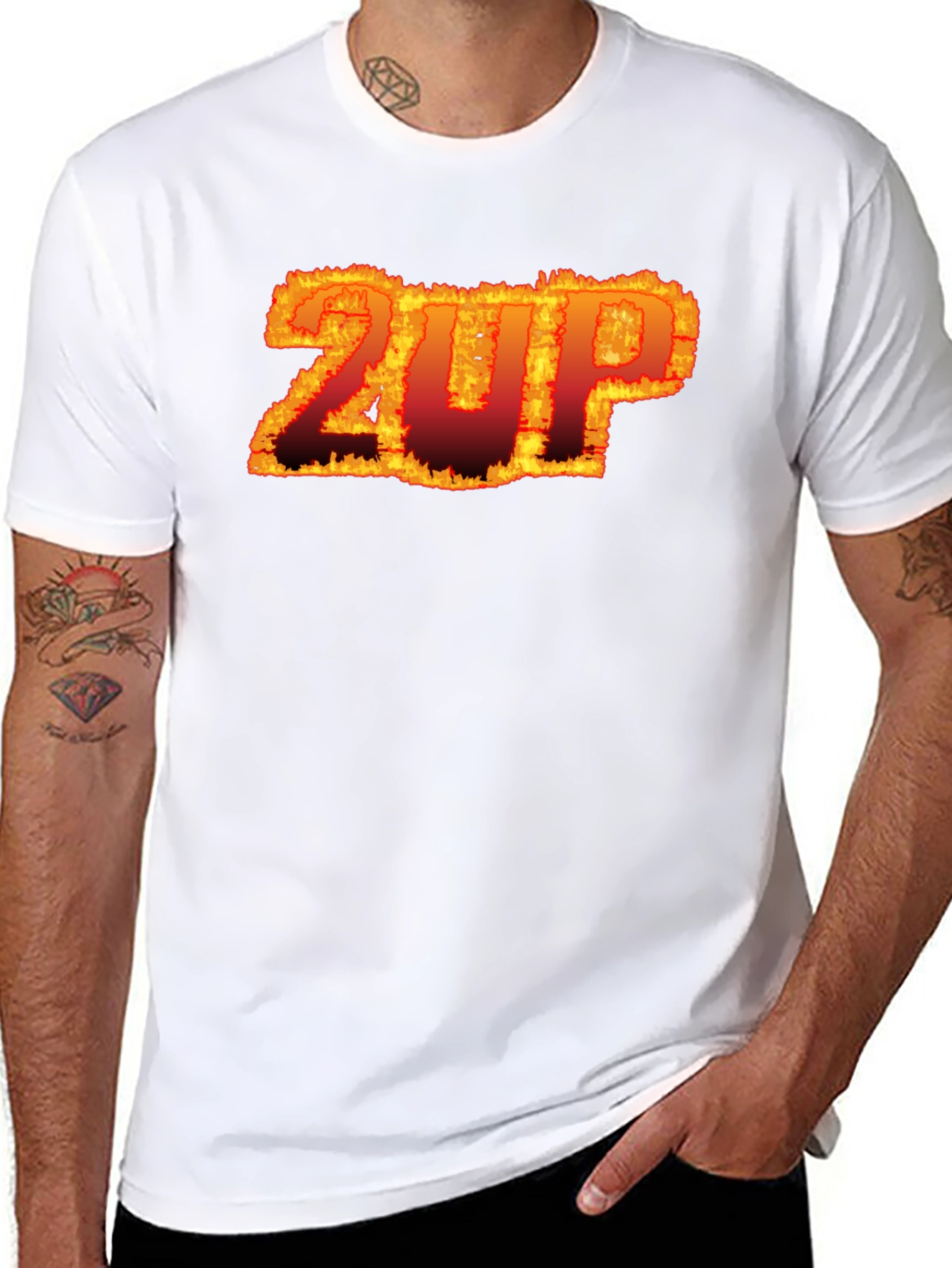 Fiery 2UP Graphic Tee - Bold Statement Shirt