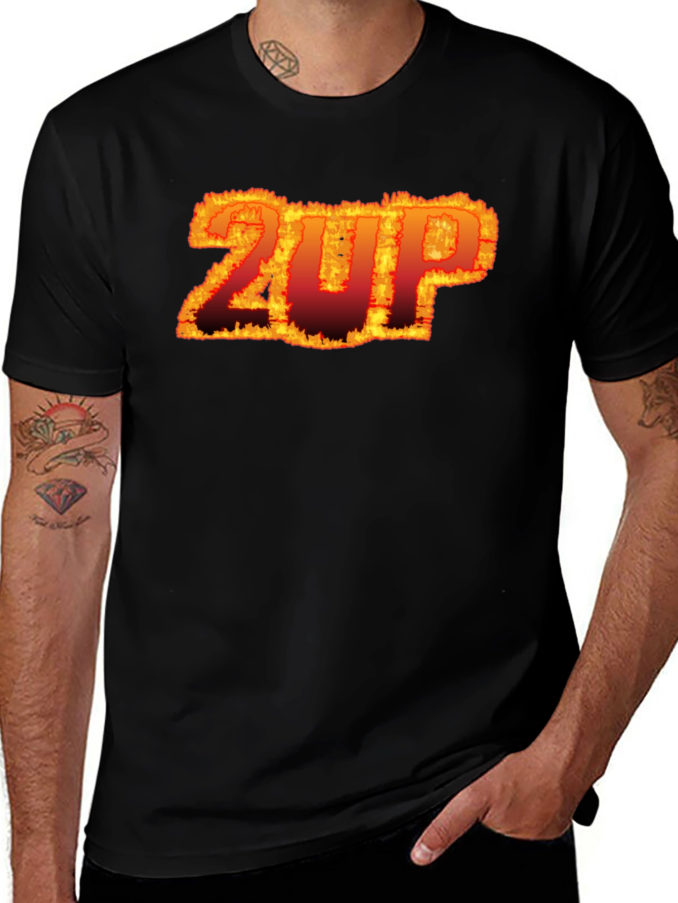 Fiery 2UP Graphic Tee - Bold Statement Shirt