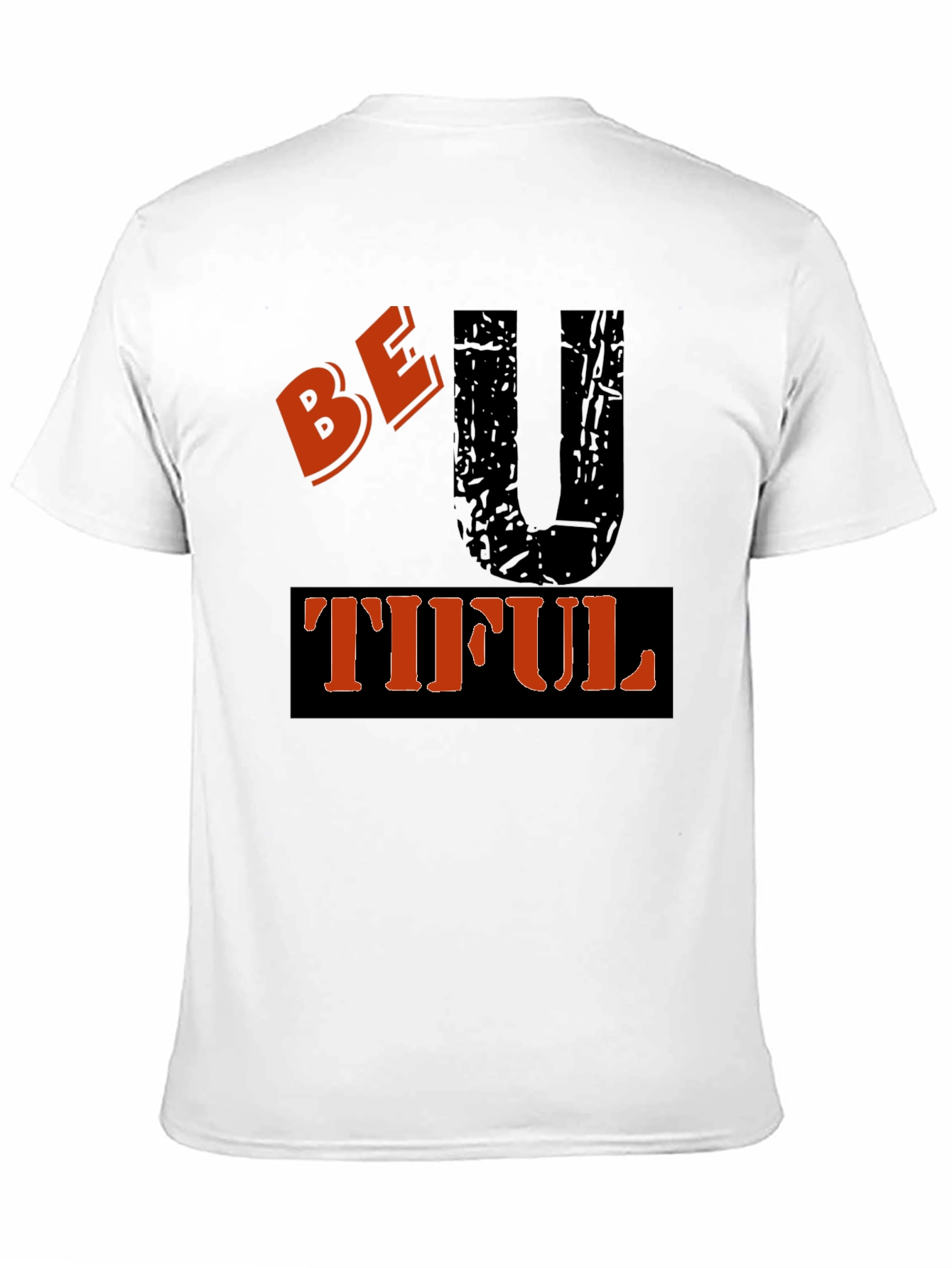 Be U Tiful Graphic Tee - Black Casual T-Shirt
