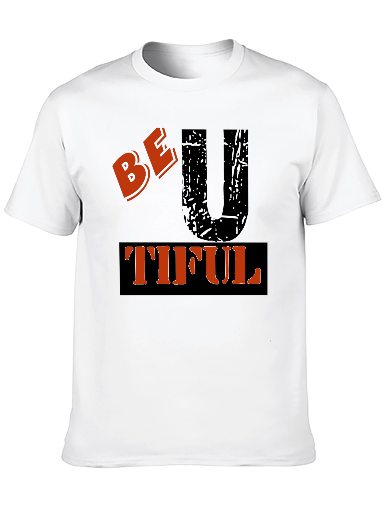 Be U Tiful Graphic Tee - Black Casual T-Shirt