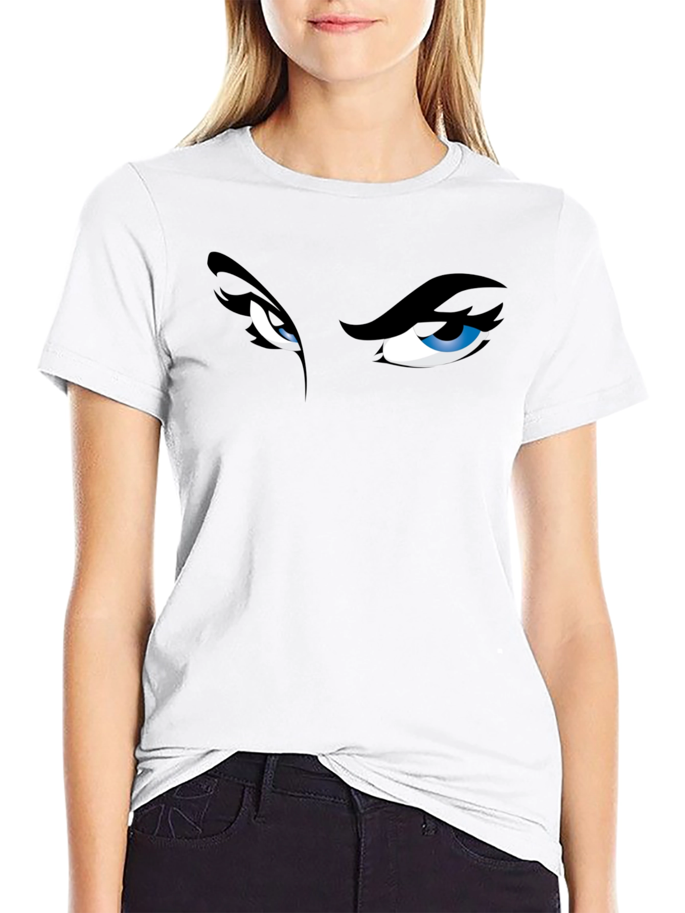 Intense Eyes Graphic Tee - Mens Black T-Shirt