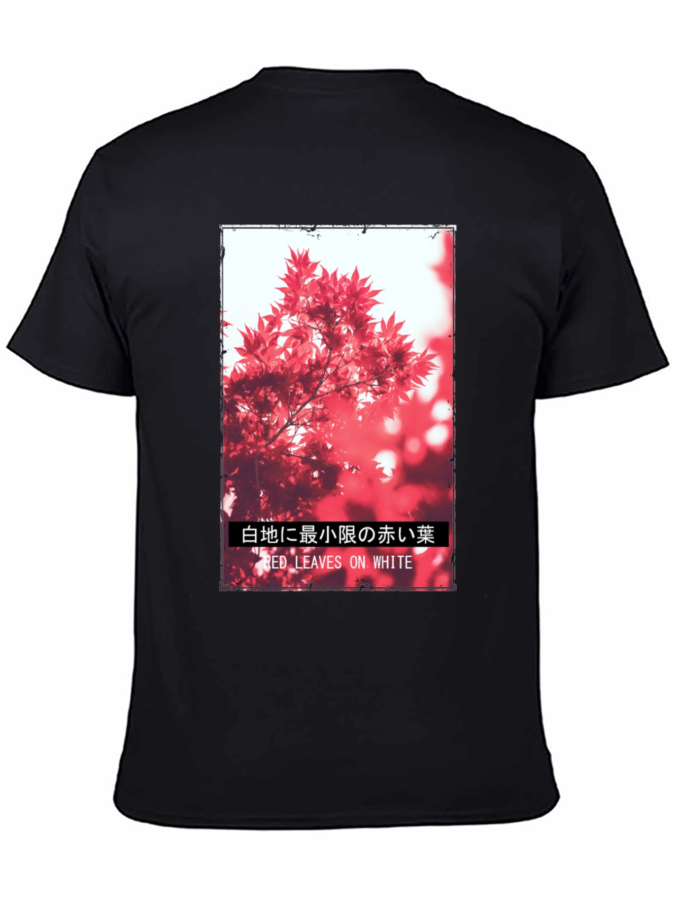 Red Leaves on White Graphic Tee