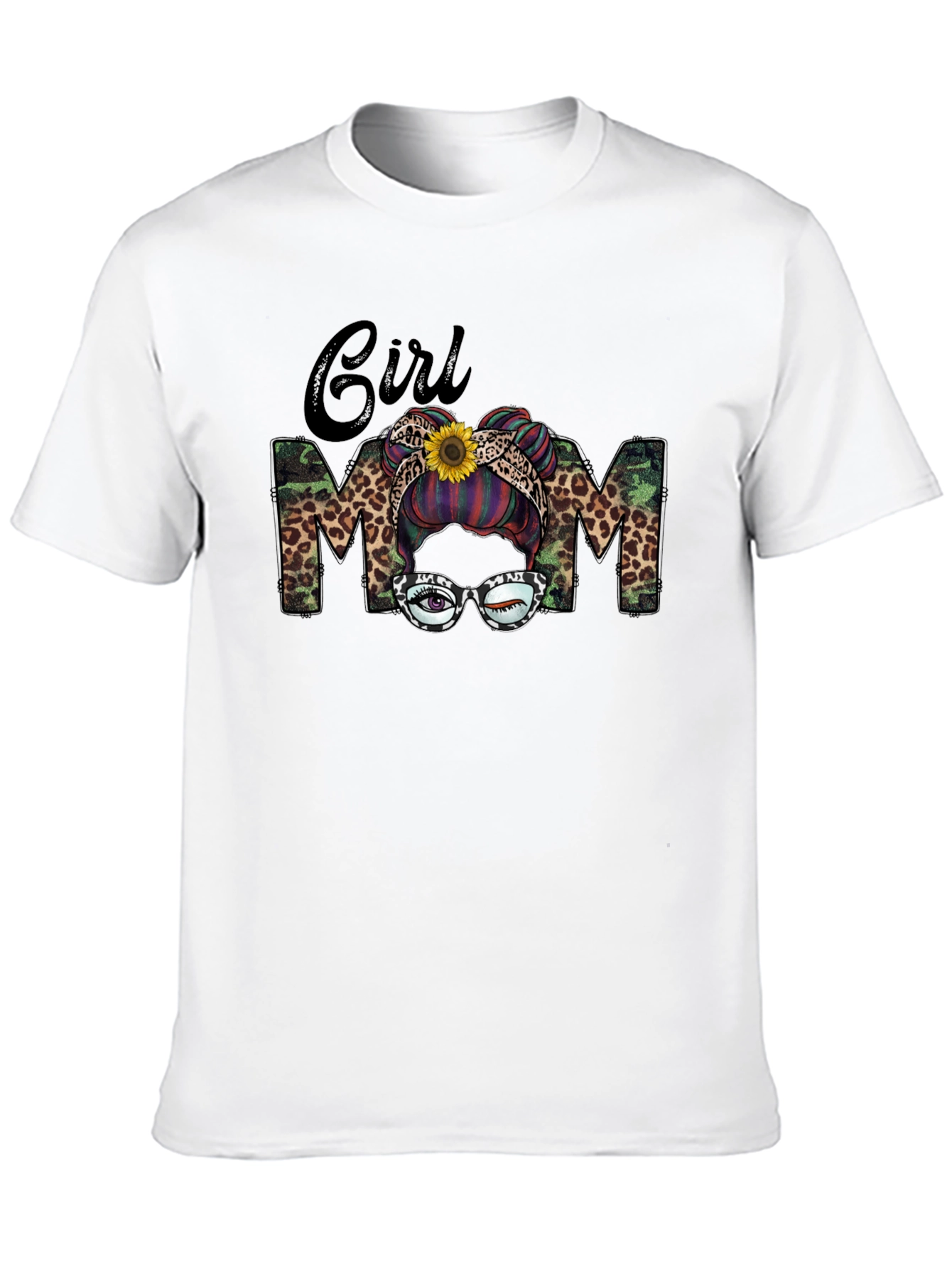 Girl Mom Camo Leopard T-Shirt