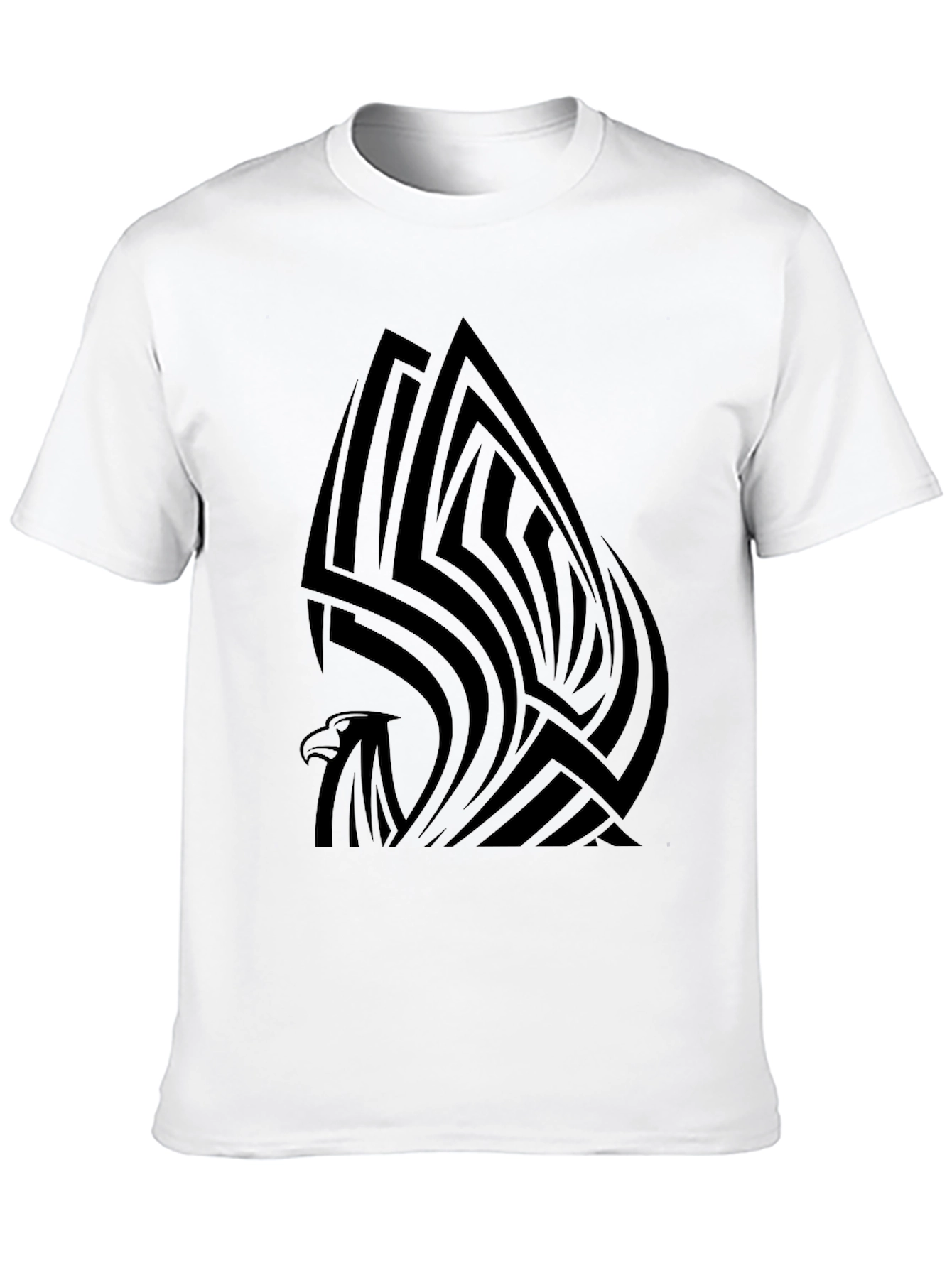 Tribal Eagle Graphic Tee - Stylish Mens Black T-Shirt
