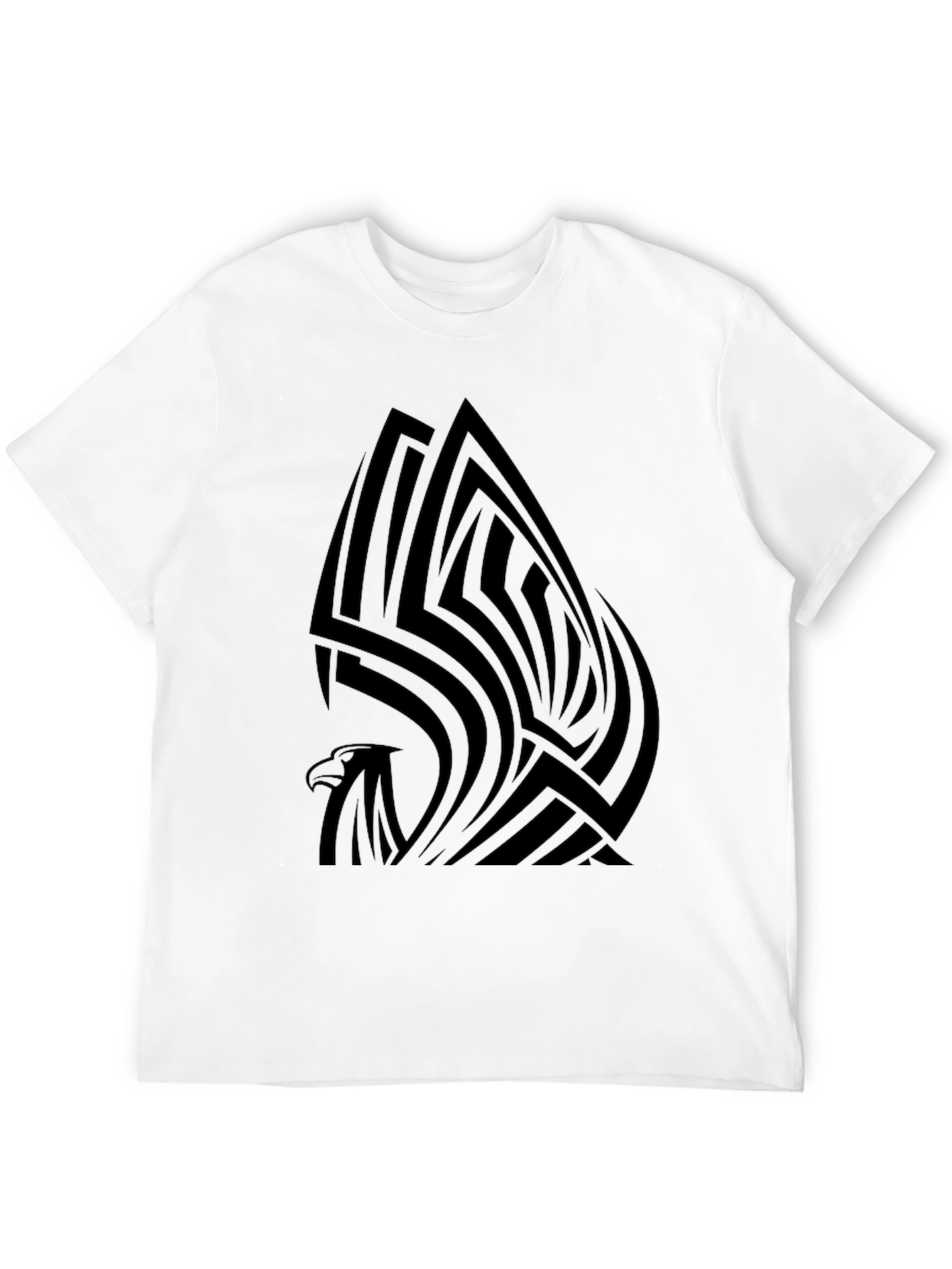 Tribal Eagle Graphic Tee - Stylish Mens Black T-Shirt