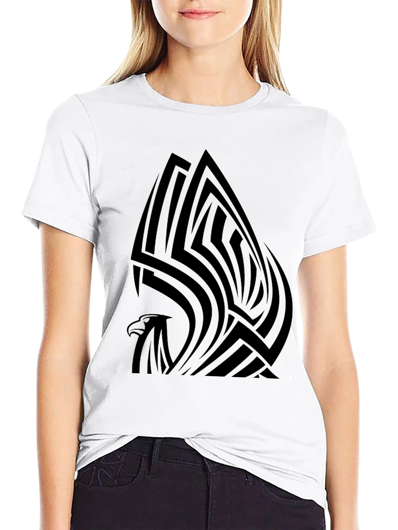 Tribal Eagle Graphic Tee - Stylish Mens Black T-Shirt