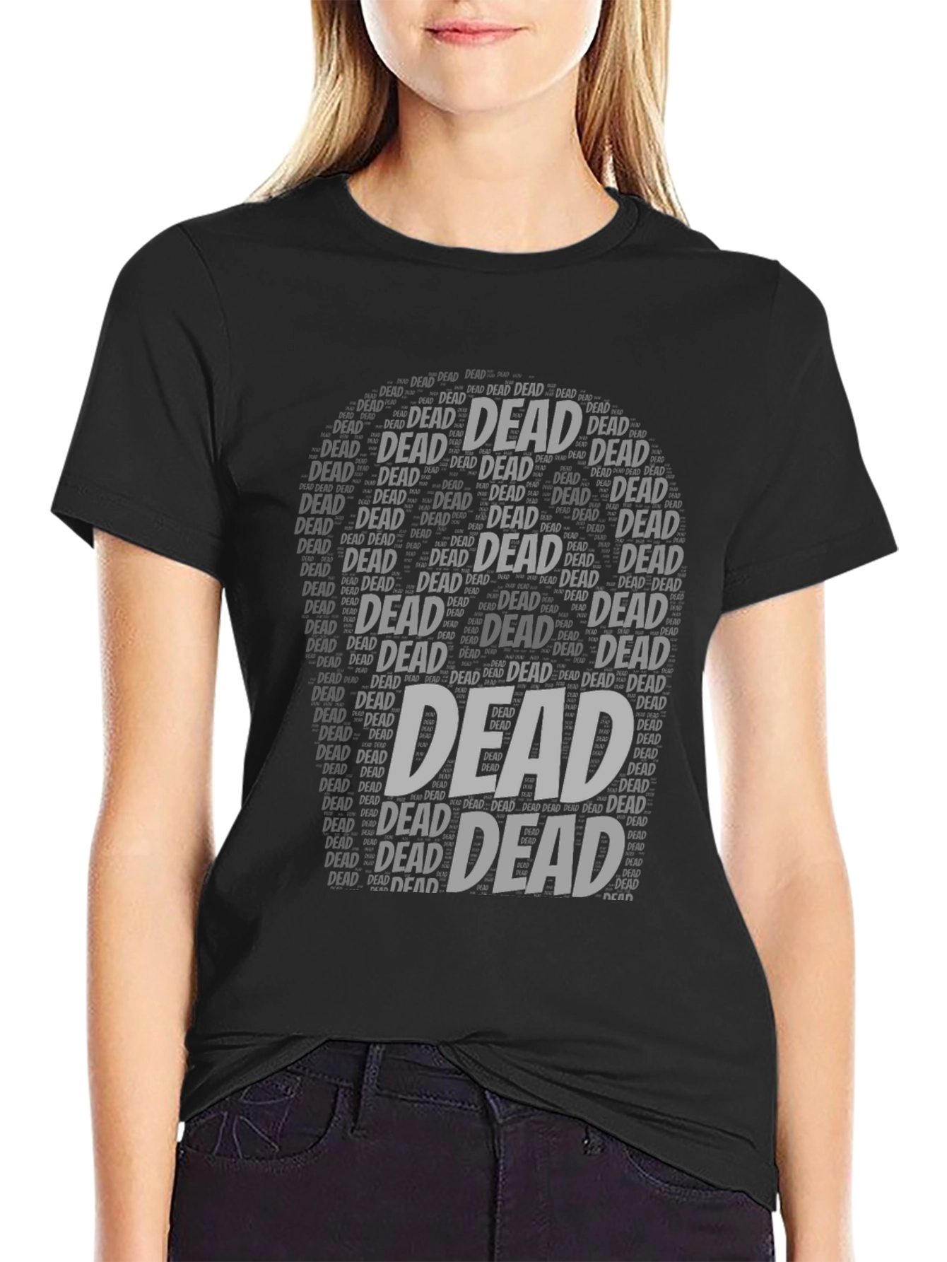 Dead Word Art Black T-Shirt