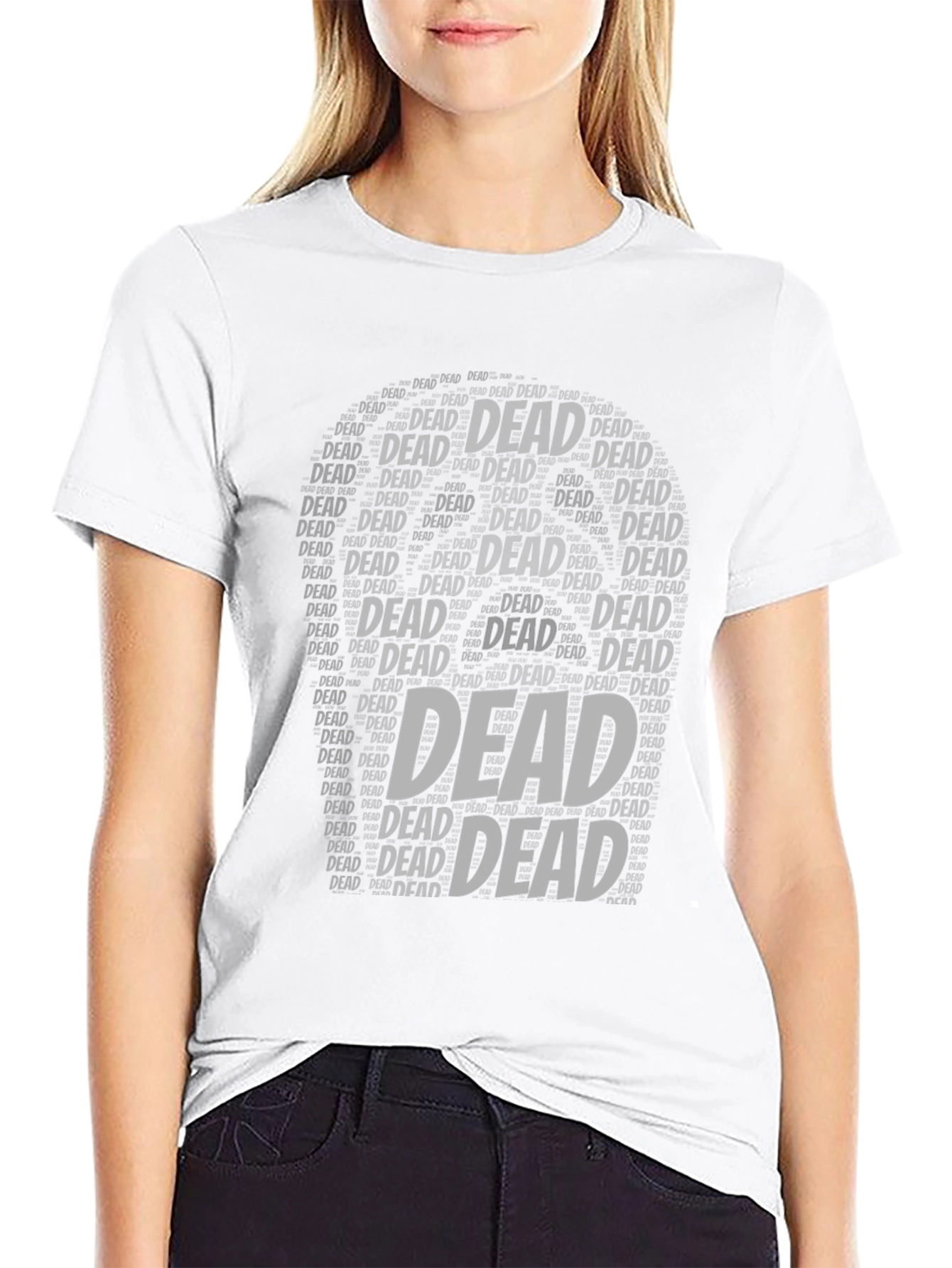 Dead Word Art Black T-Shirt