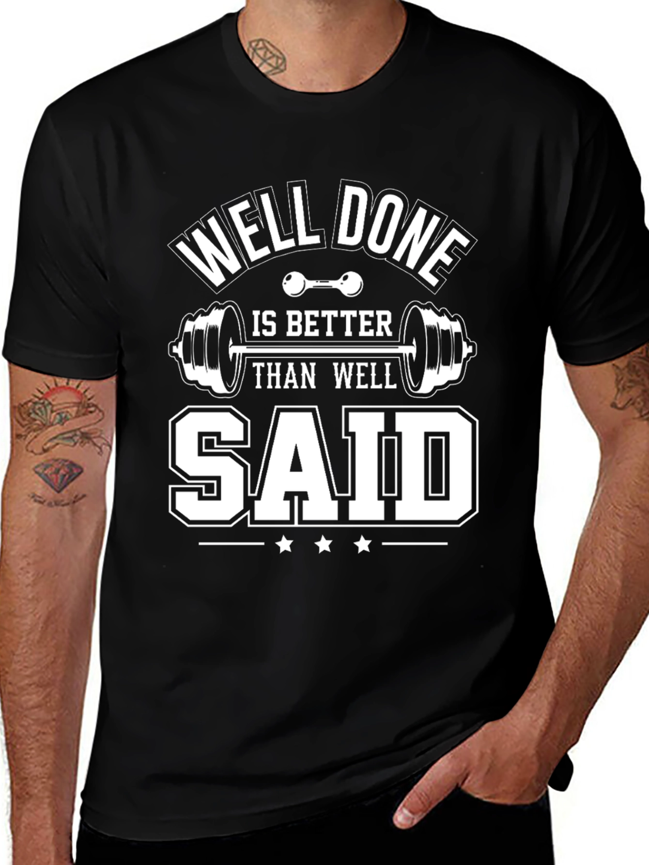 Well Done Gym T-Shirt Motivational Fitness Tee