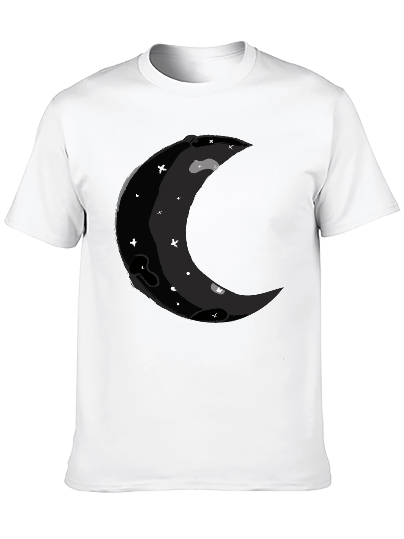 Crescent Moon Graphic Black T-Shirt