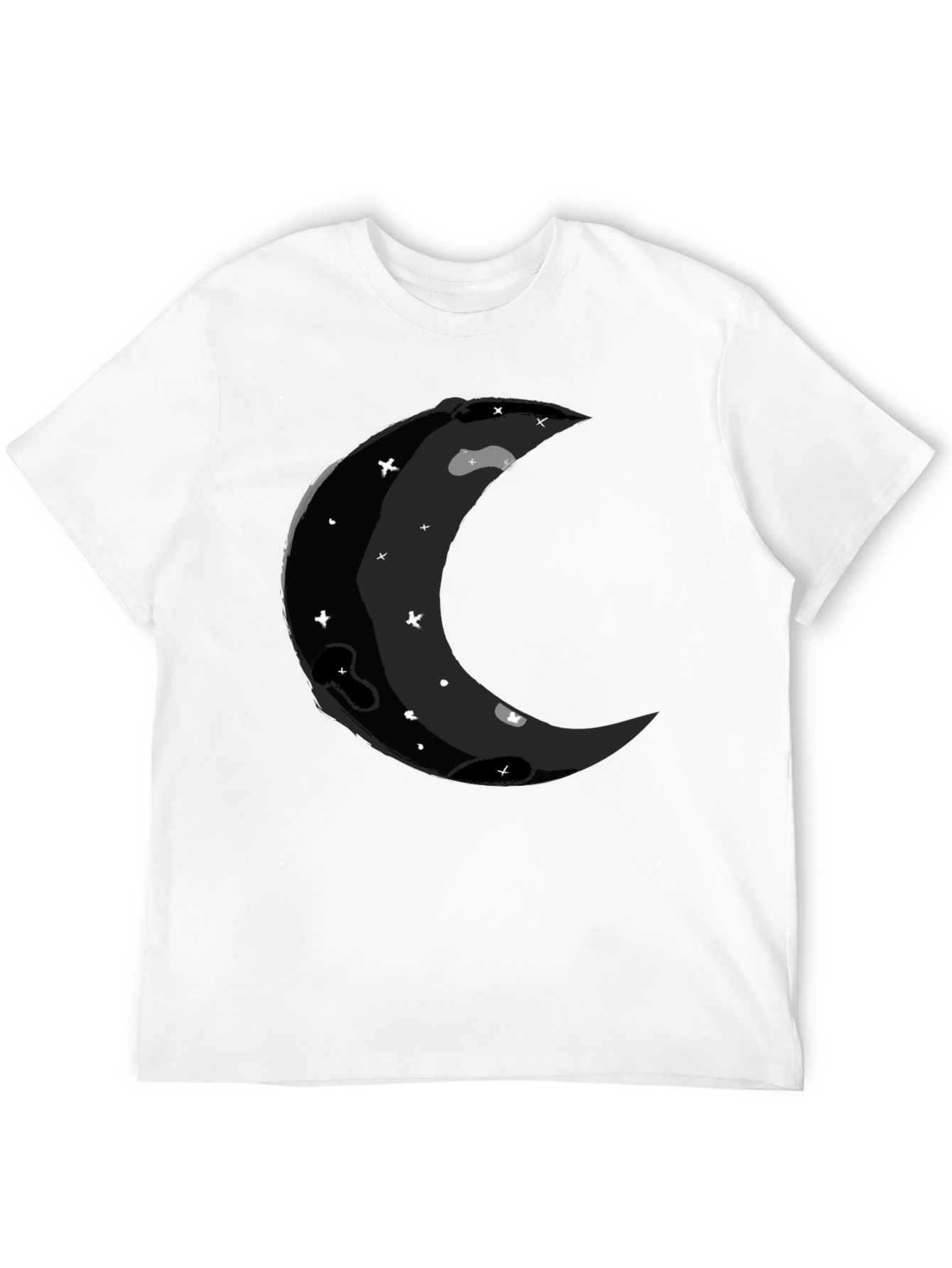 Crescent Moon Graphic Black T-Shirt