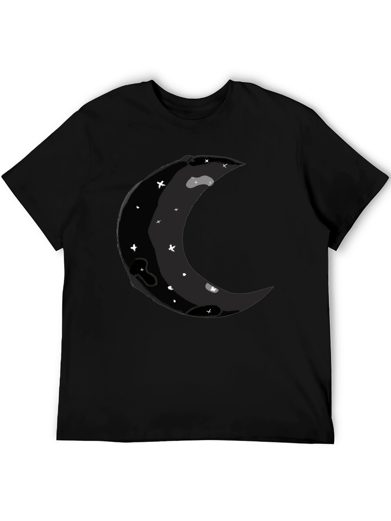 Crescent Moon Graphic Black T-Shirt