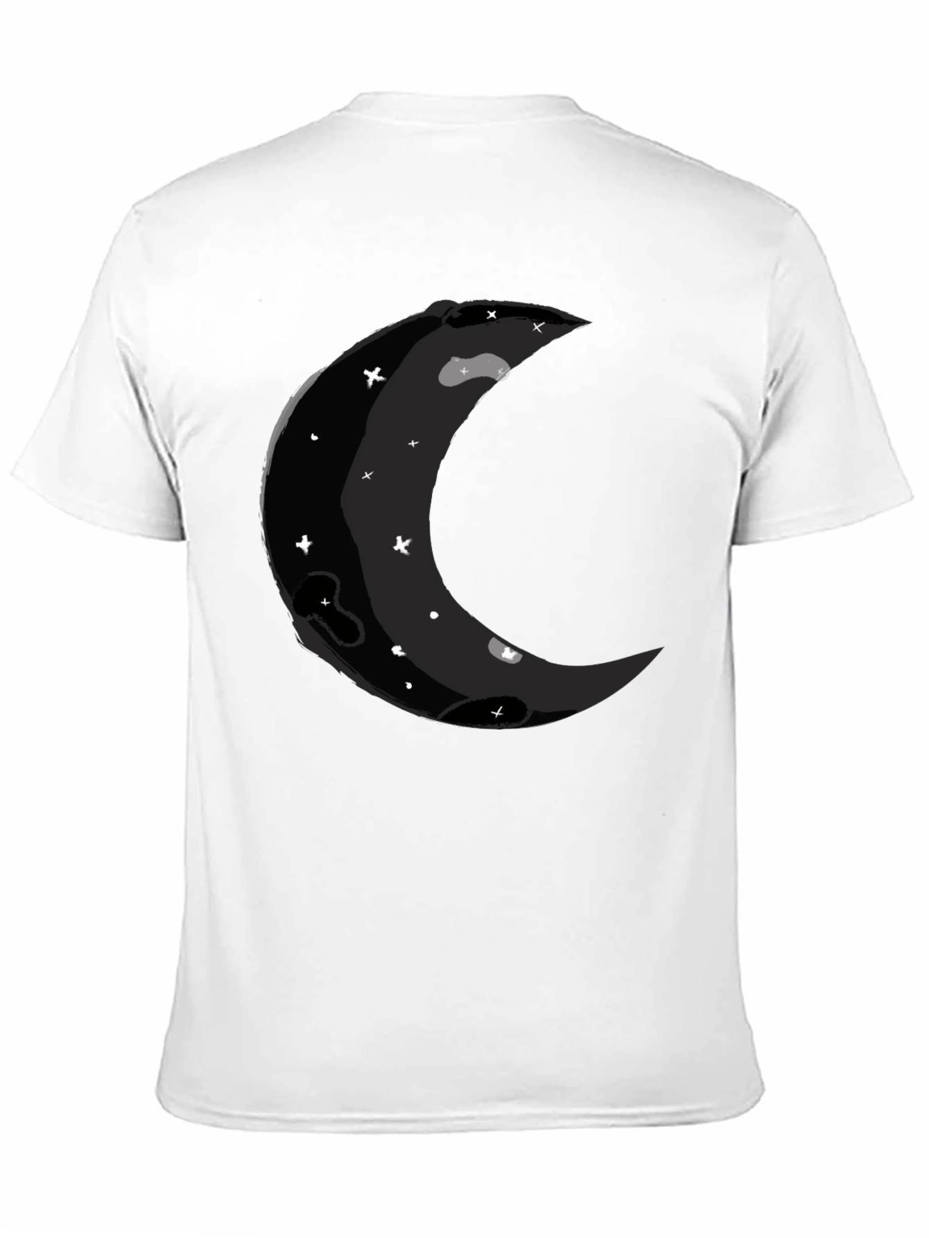 Crescent Moon Graphic Black T-Shirt