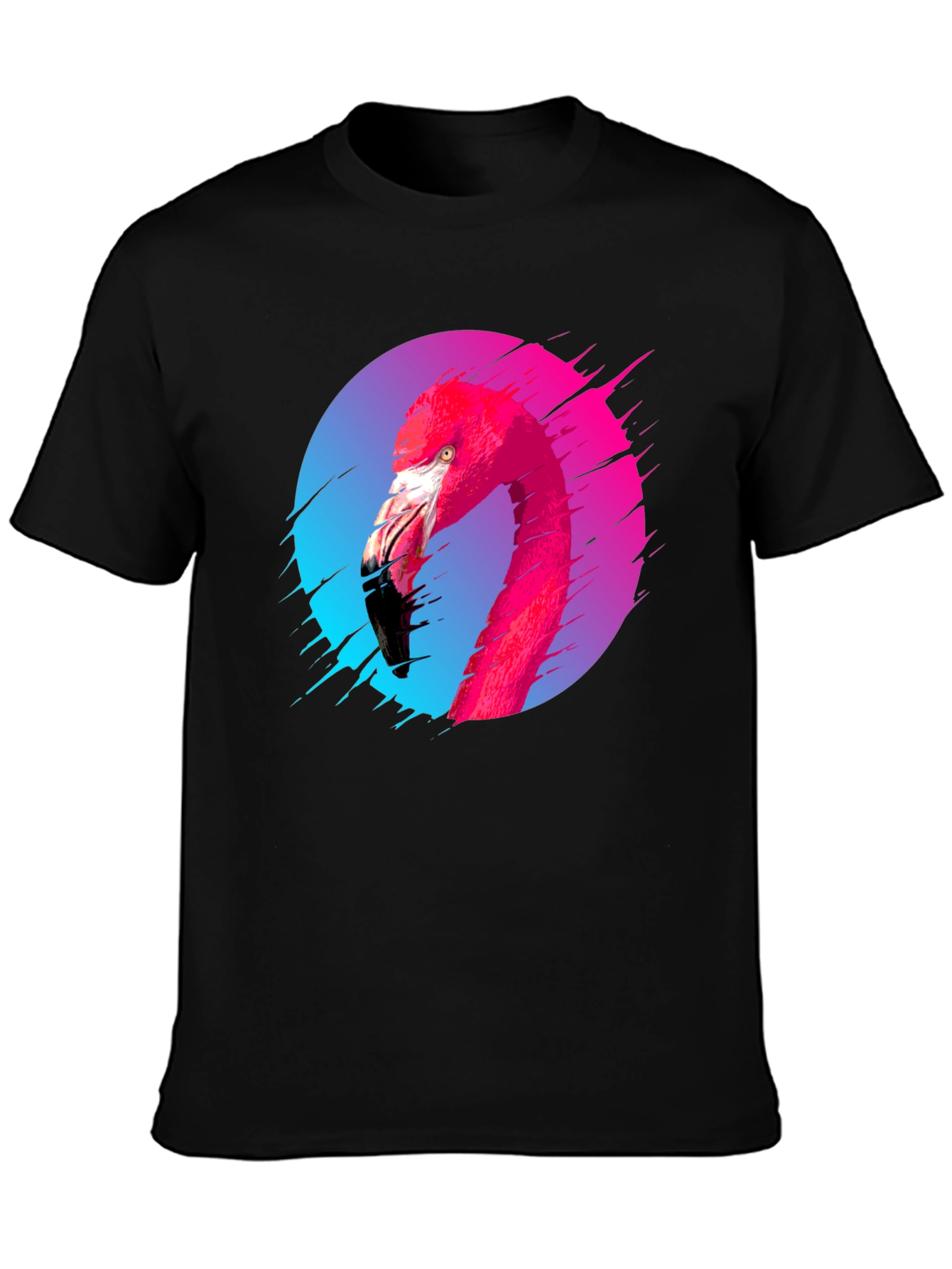 Flamingo Graphic Tee - Mens Black T-Shirt