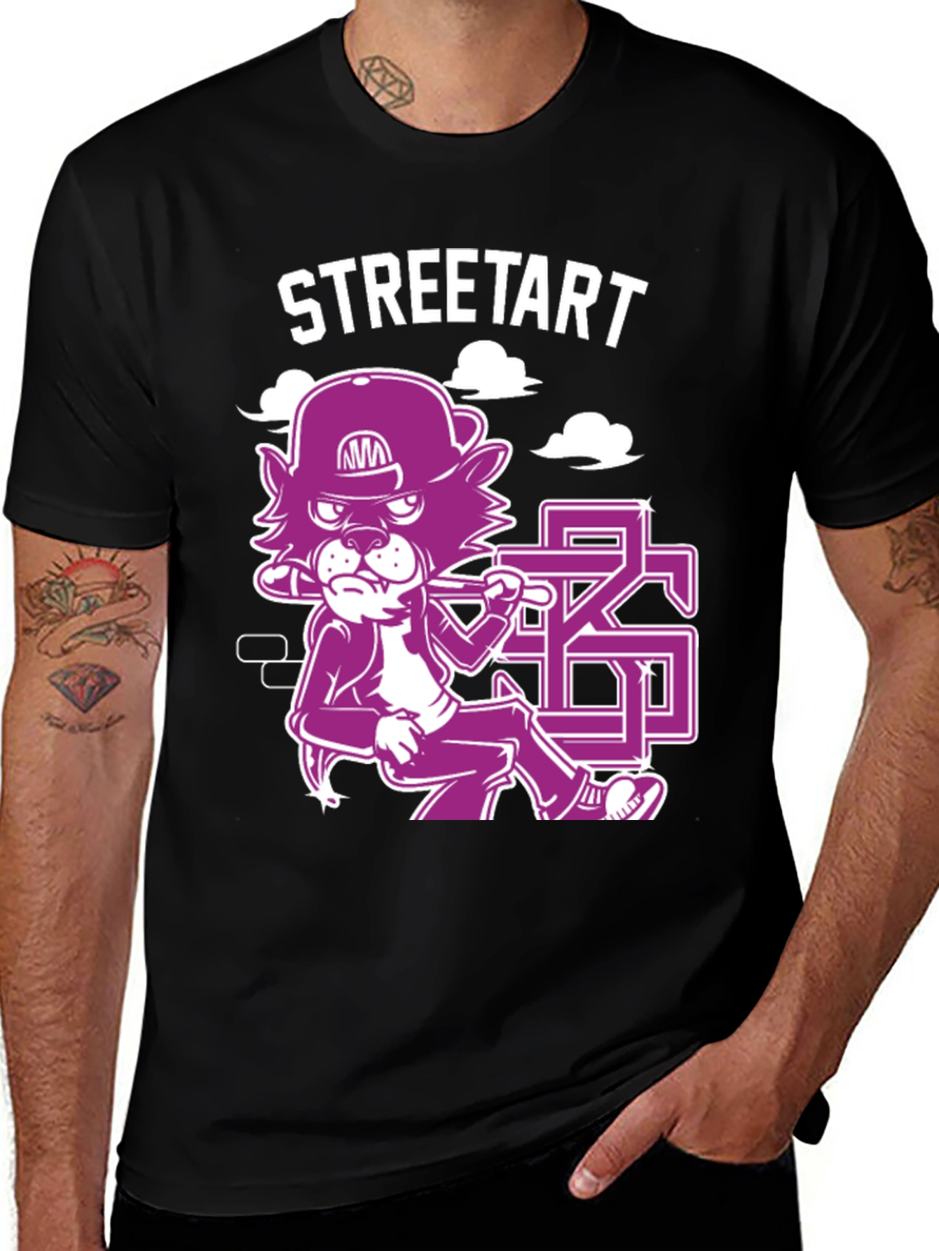 Street Tart Graphic Black T-Shirt