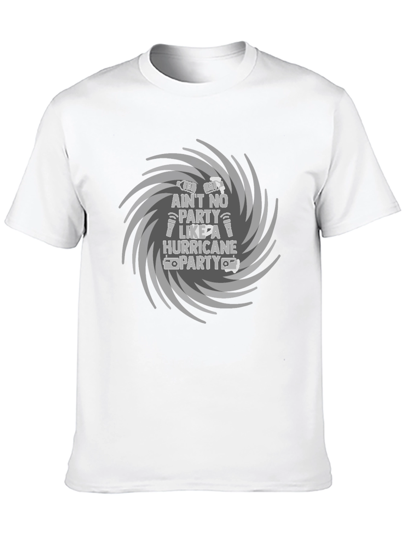Aint No Party Like A Hurricane Party Black T-Shirt
