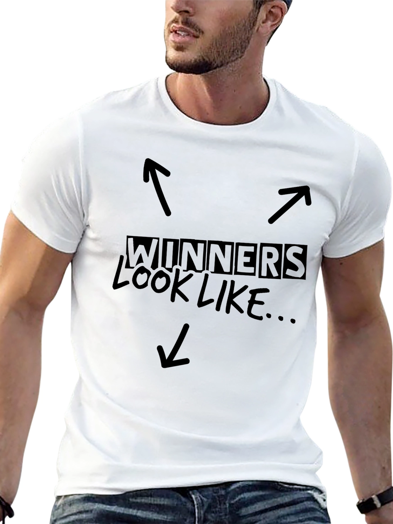 Winners Look Like Graphic T-Shirt - Black