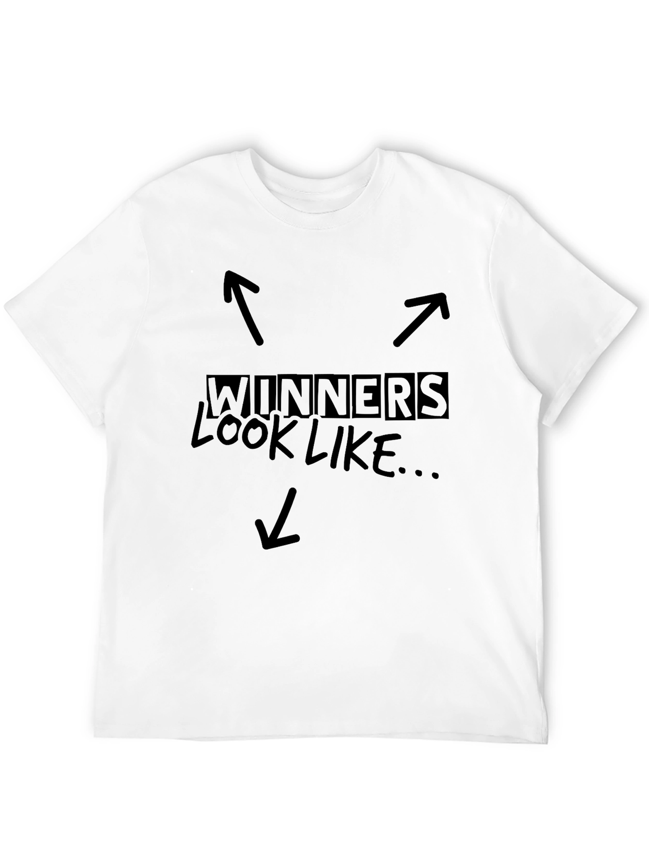Winners Look Like Graphic T-Shirt - Black