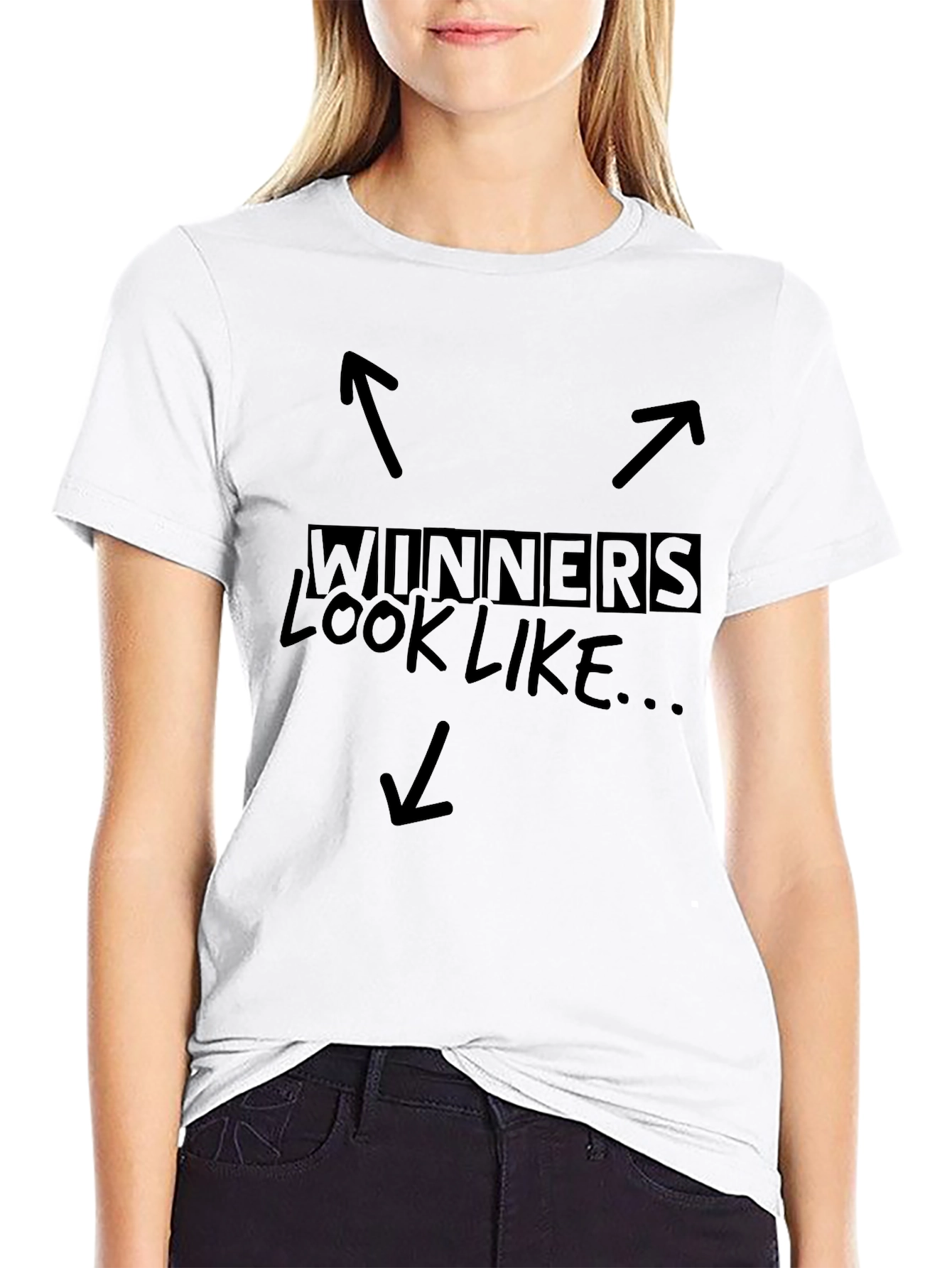 Winners Look Like Graphic T-Shirt - Black