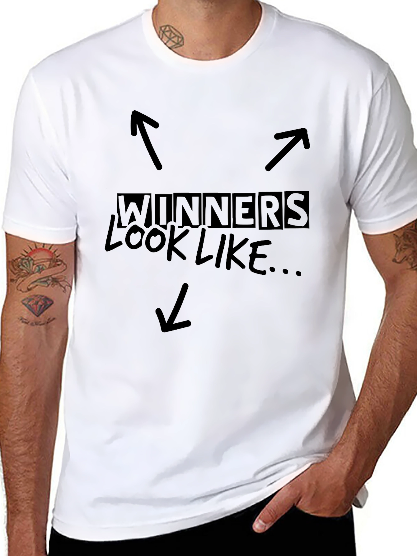 Winners Look Like Graphic T-Shirt - Black