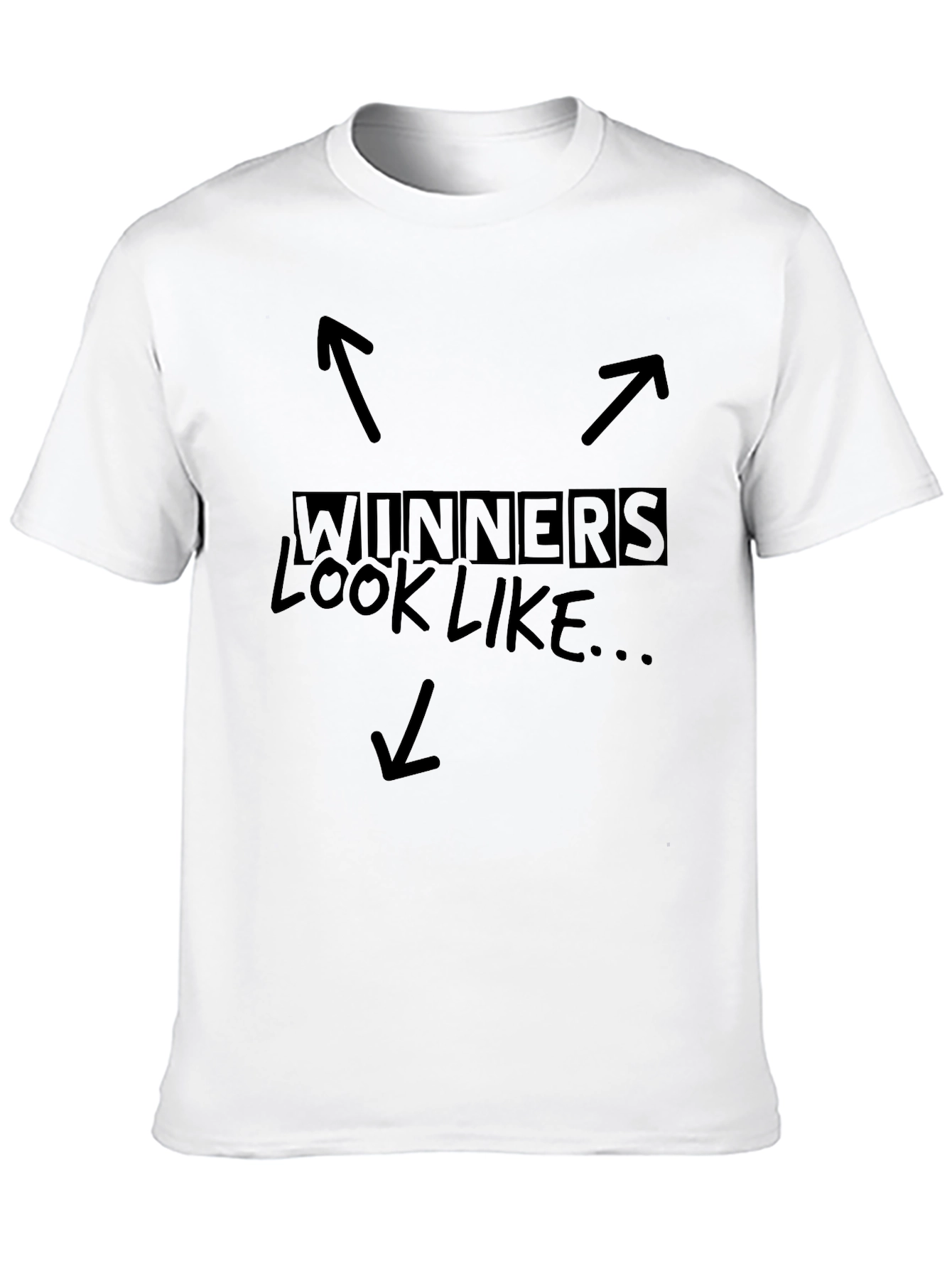 Winners Look Like Graphic T-Shirt - Black