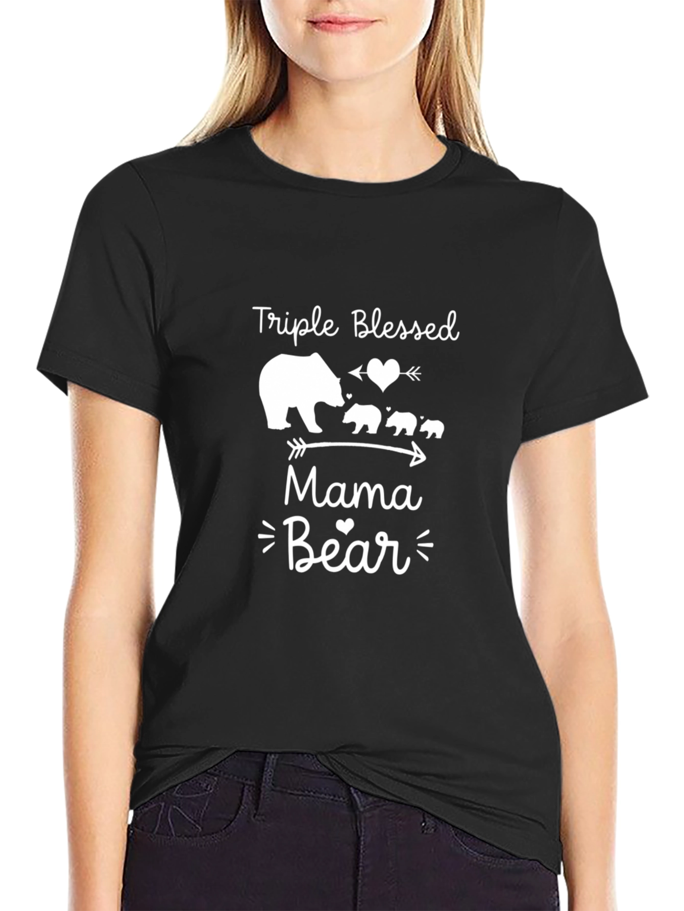 Triple Blessed Mama Bear Graphic Tee