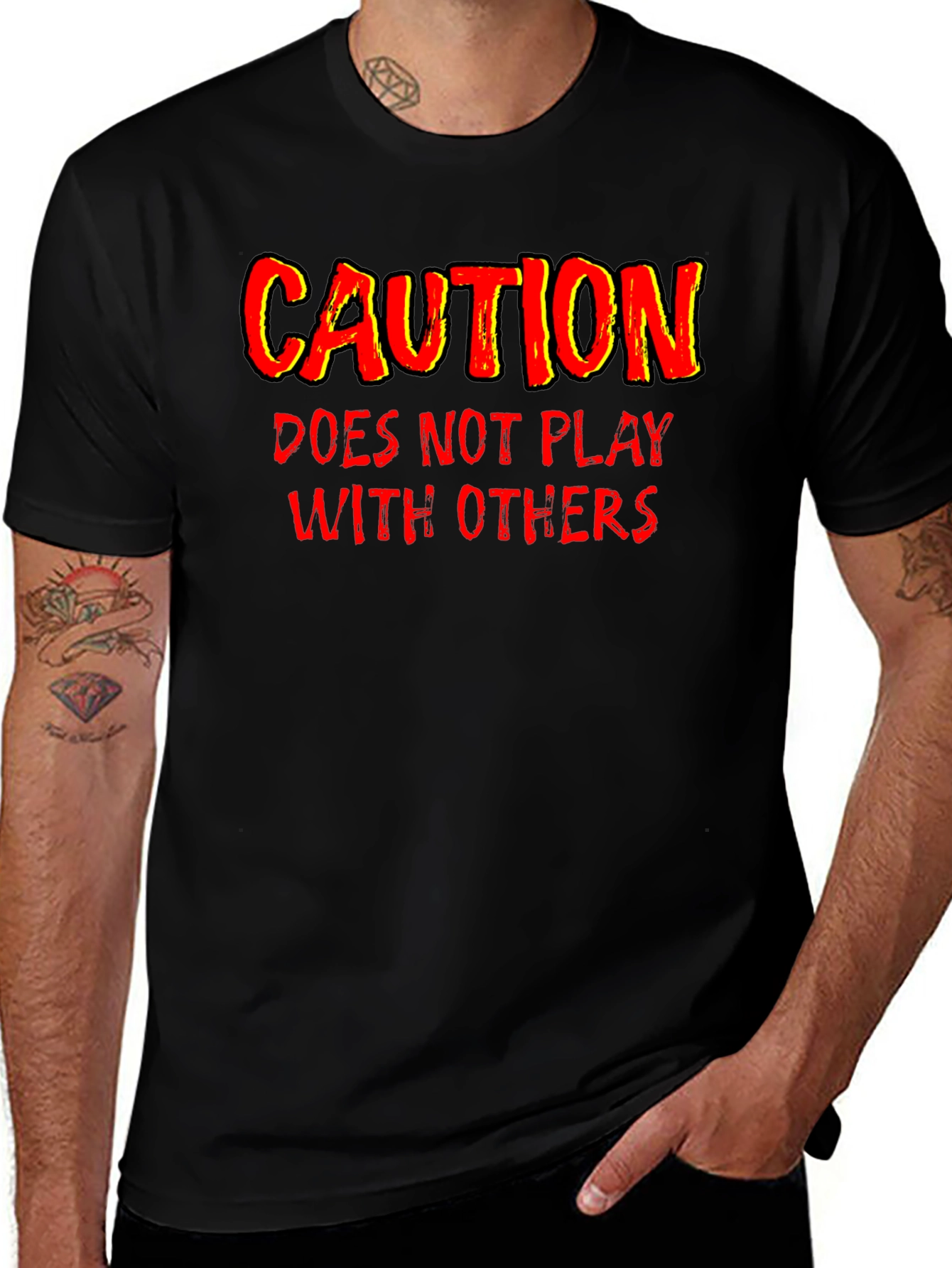 Caution: Does Not Play With Others Graphic T-Shirt