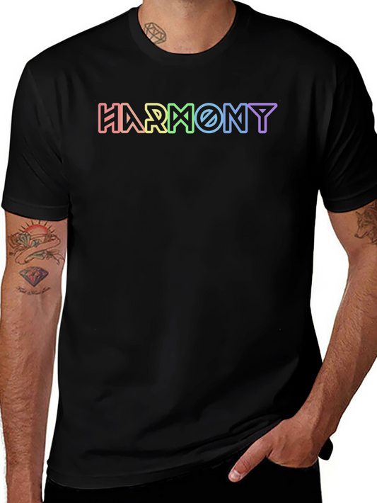 Harmony Graphic Tee - Rainbow Lettering