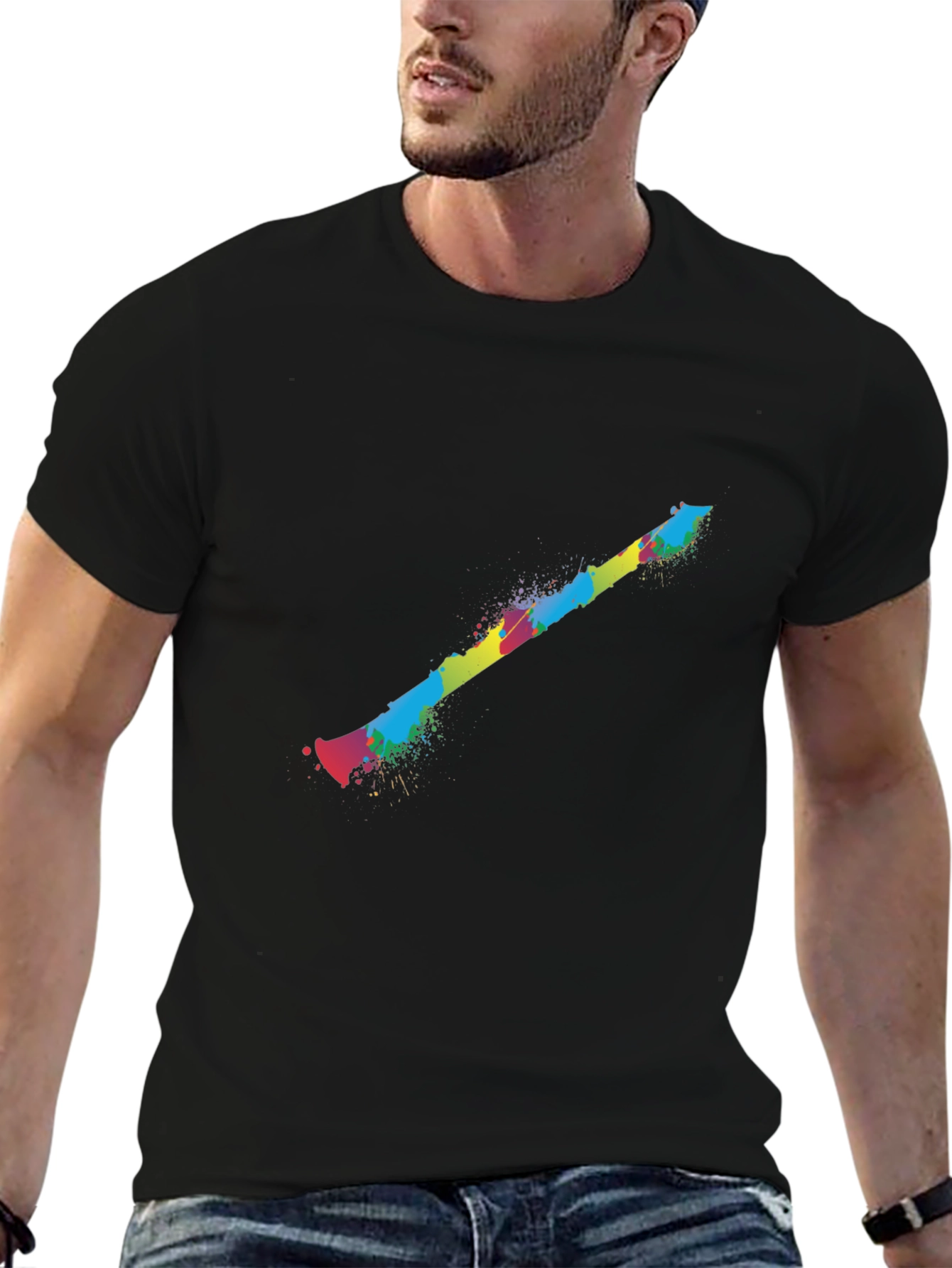Colorful Clarinet Black T-Shirt