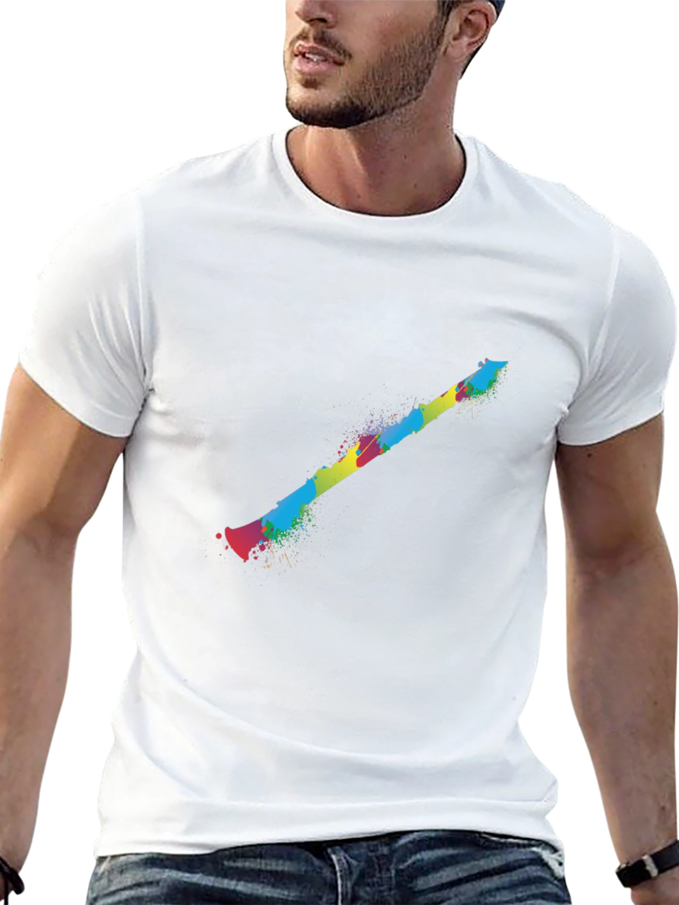 Colorful Clarinet Black T-Shirt