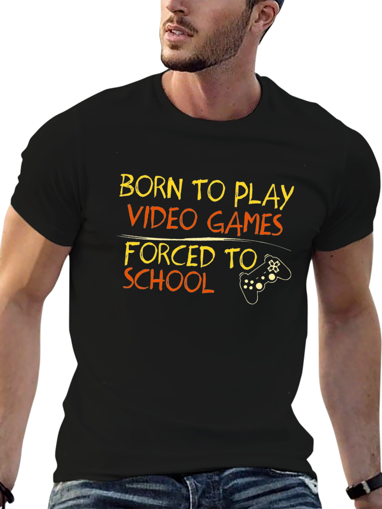 Born to Play Video Games Graphic T-Shirt