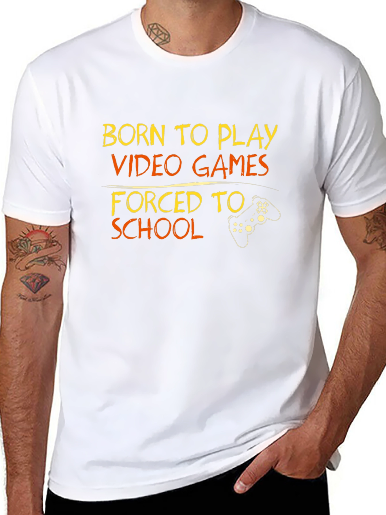 Born to Play Video Games Graphic T-Shirt