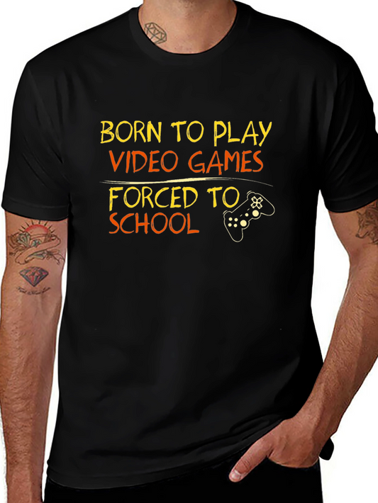 Born to Play Video Games Graphic T-Shirt