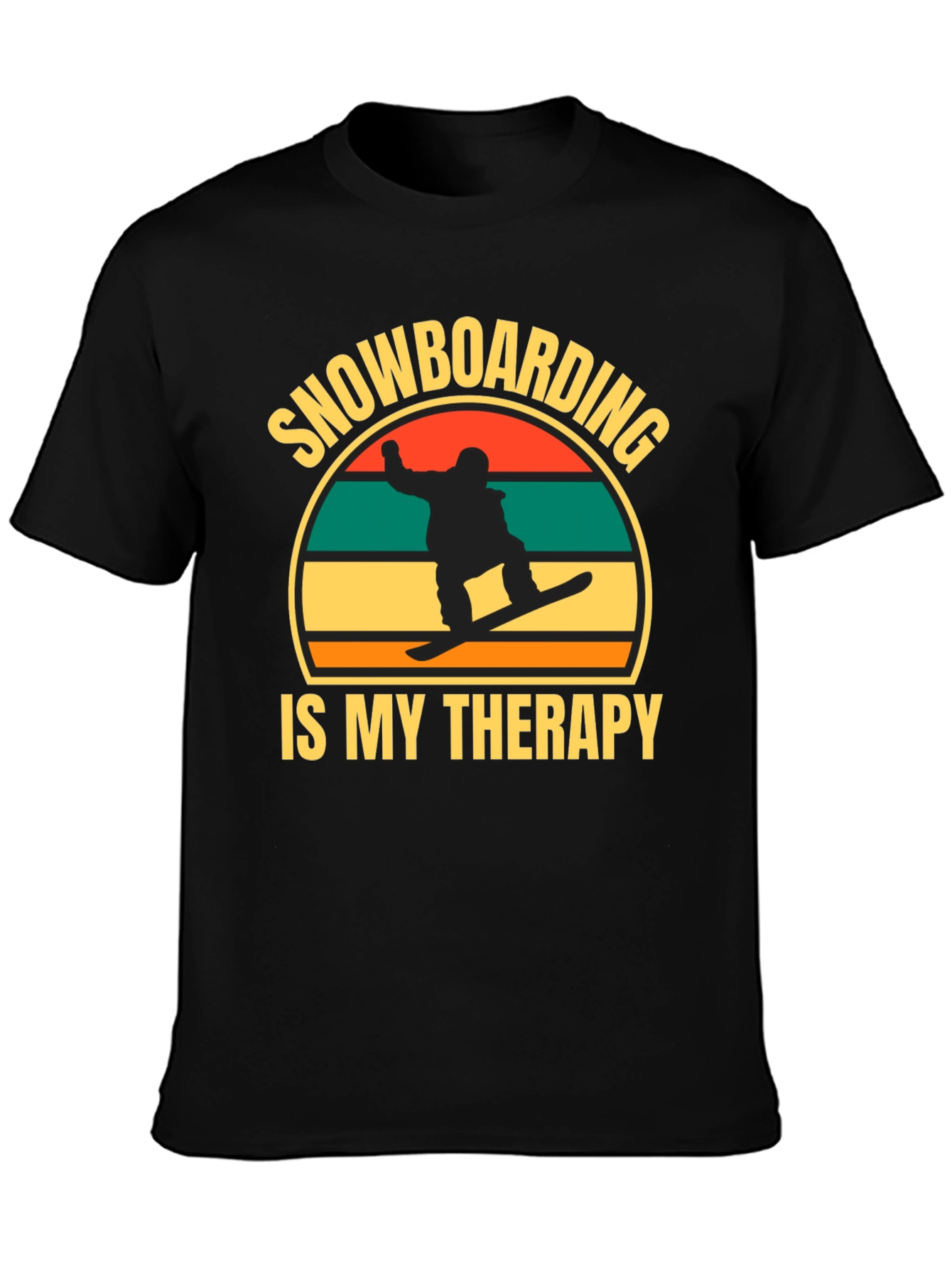 Snowboarding is My Therapy Graphic Tee