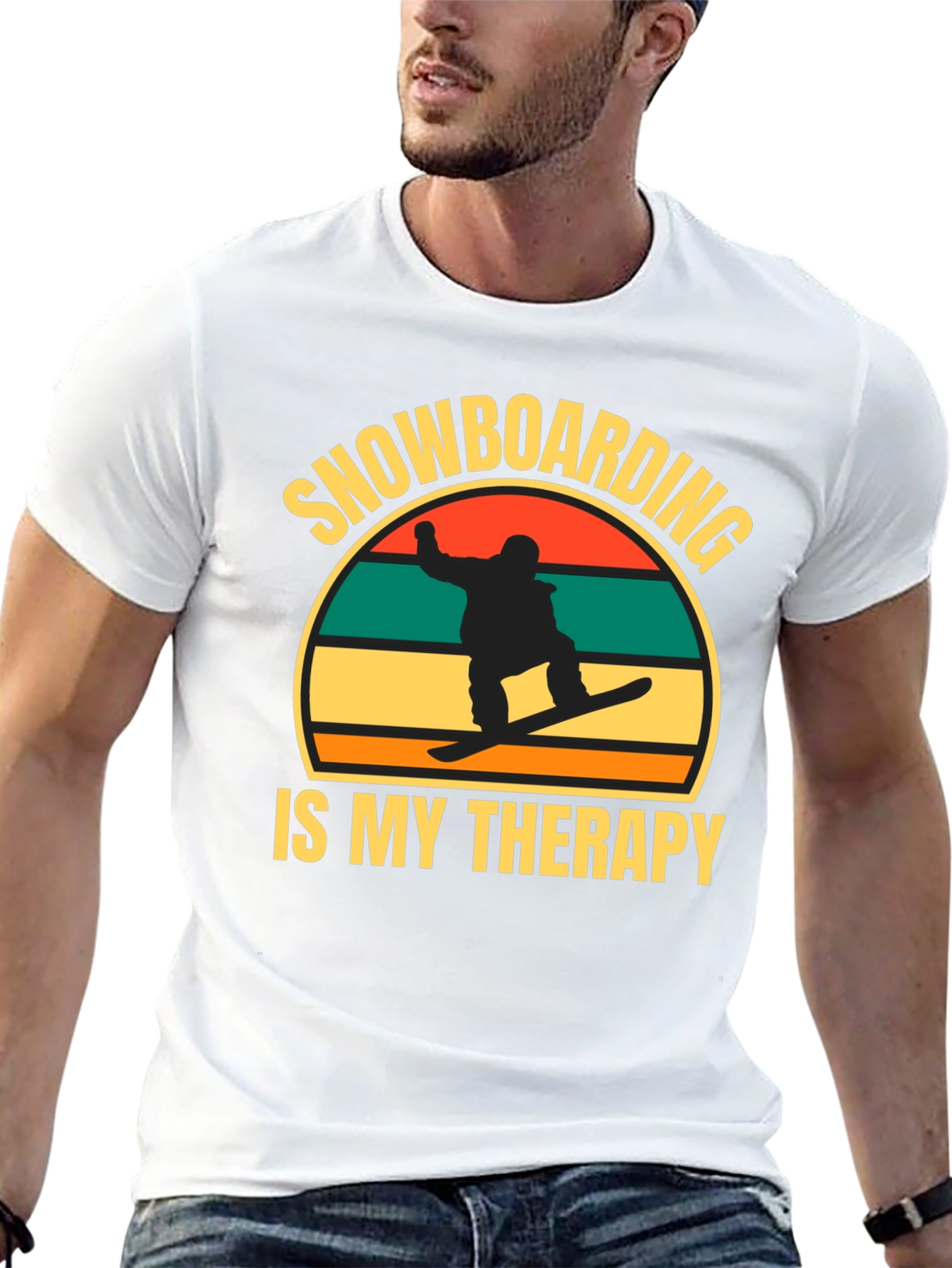 Snowboarding is My Therapy Graphic Tee